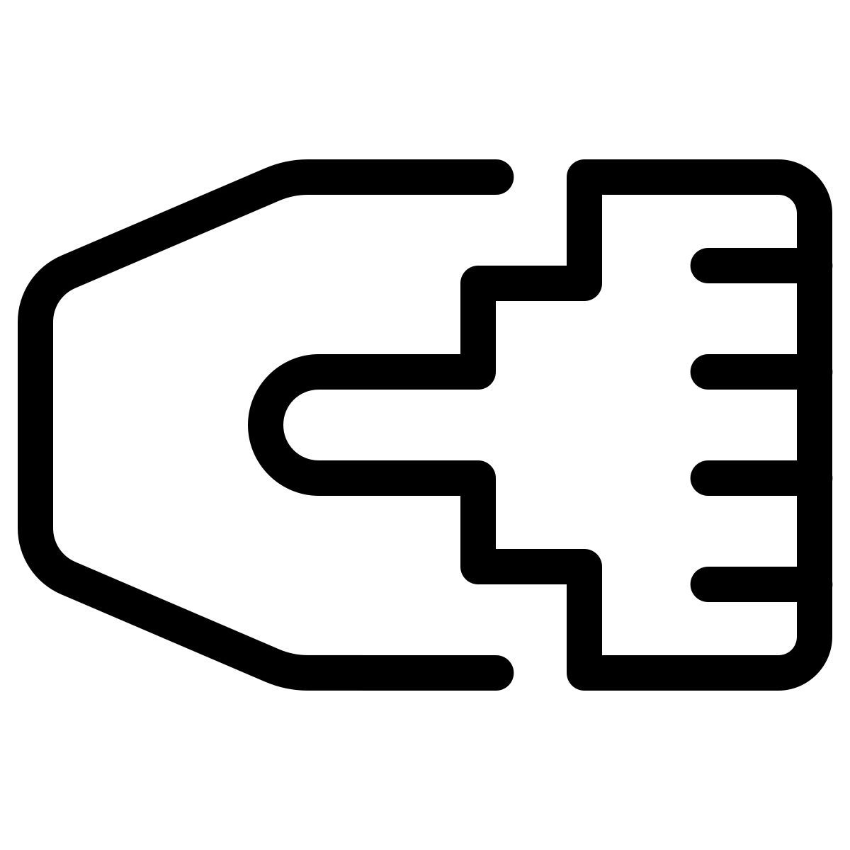 parakeet line style rj45 icon