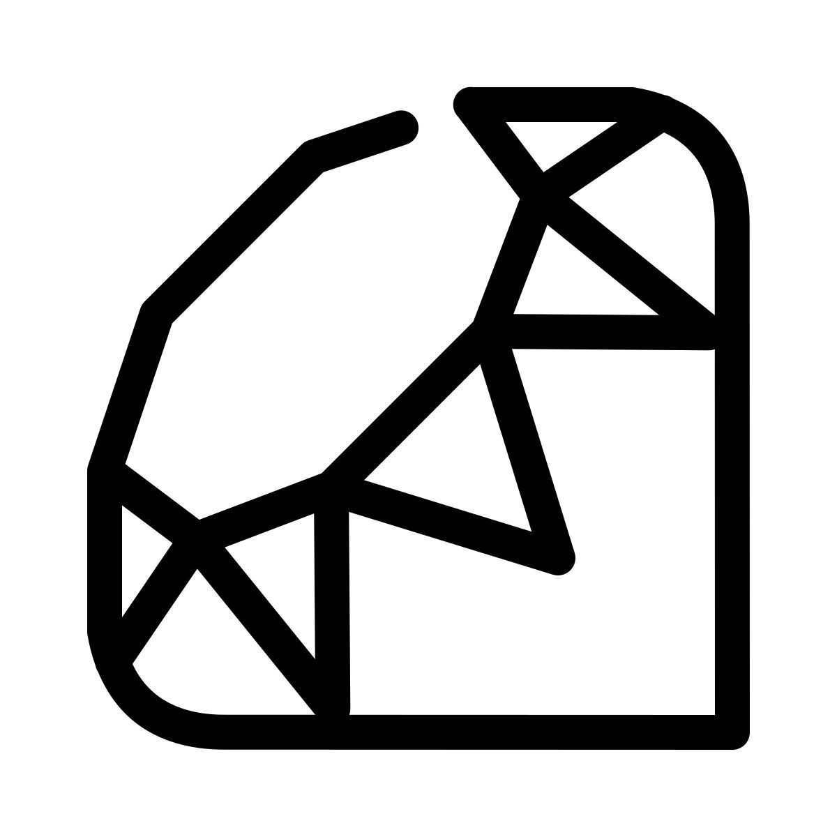 parakeet line style programmiersprache ruby icon