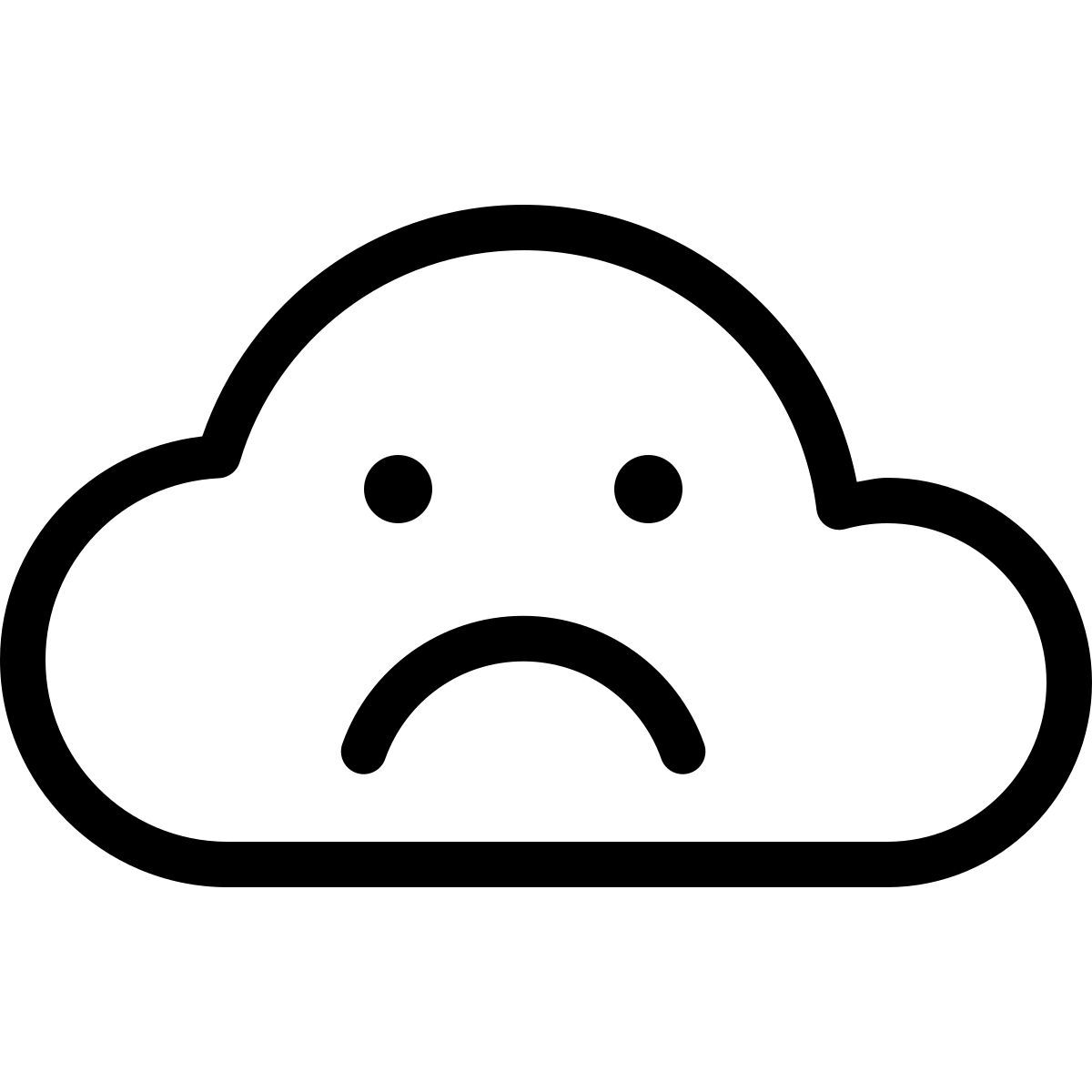 parakeet line style nube triste icon