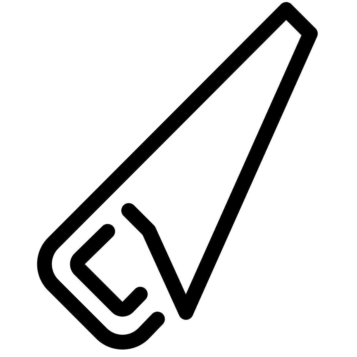 parakeet line style saw icon