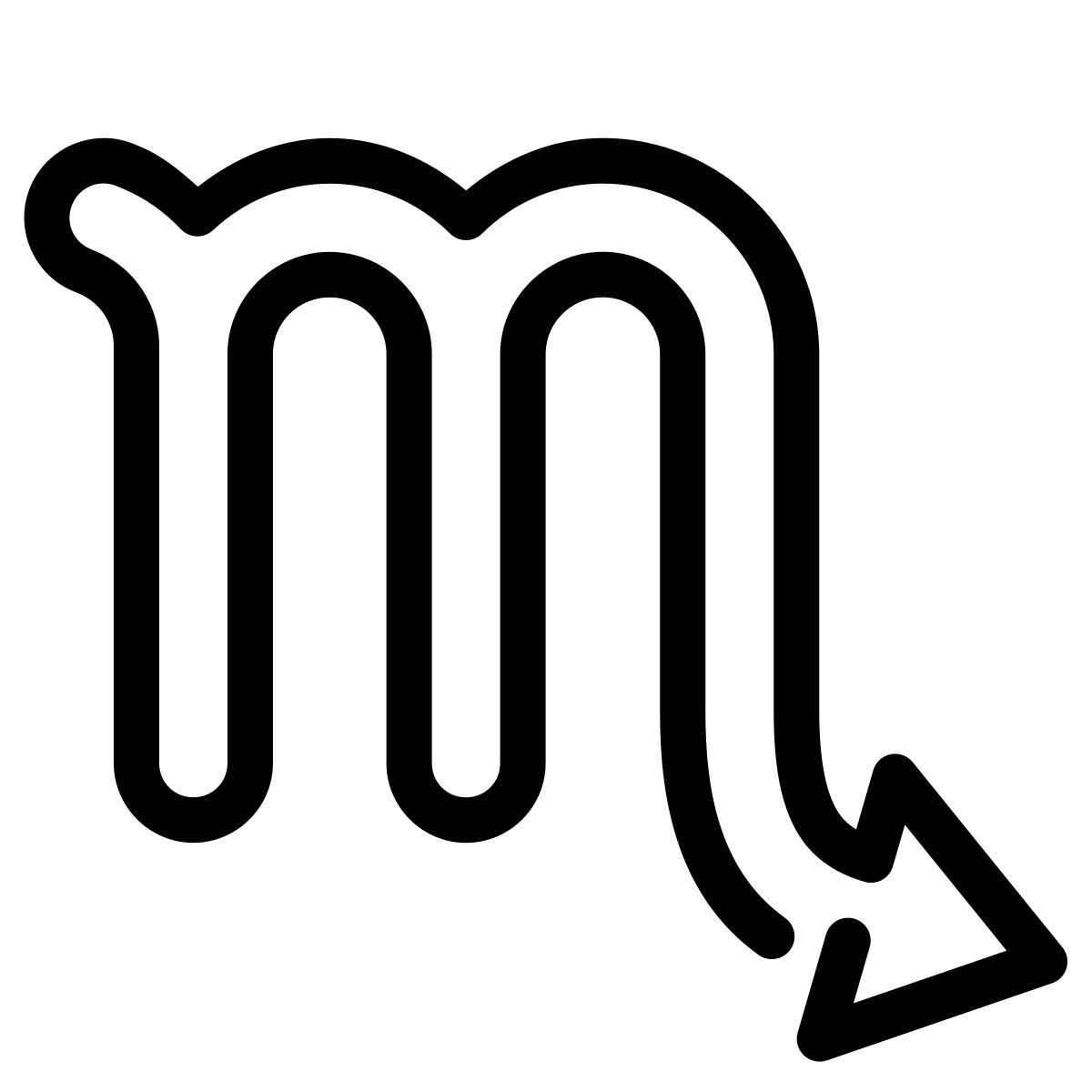 parakeet line style 天蝎座 icon