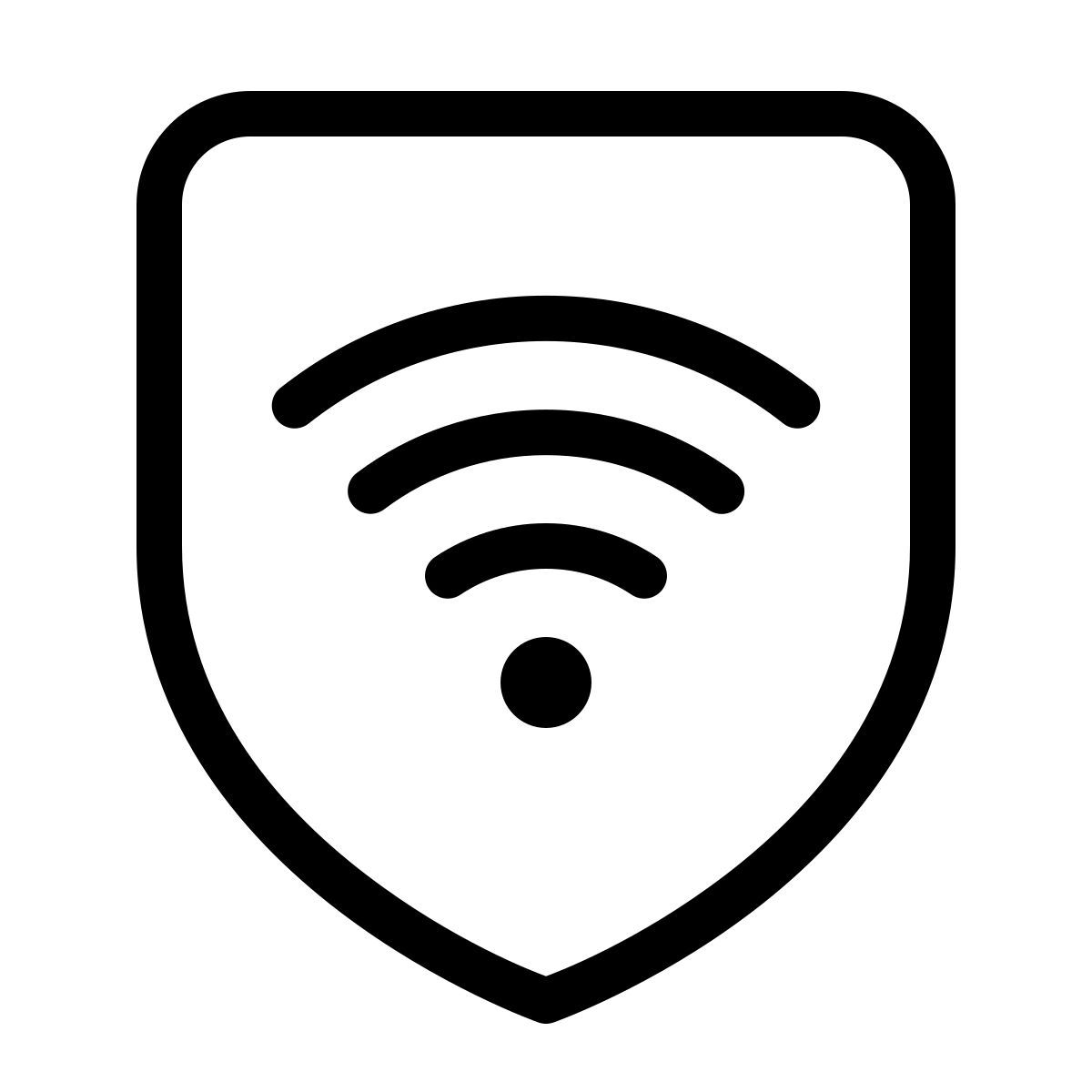 parakeet line style security wi fi icon