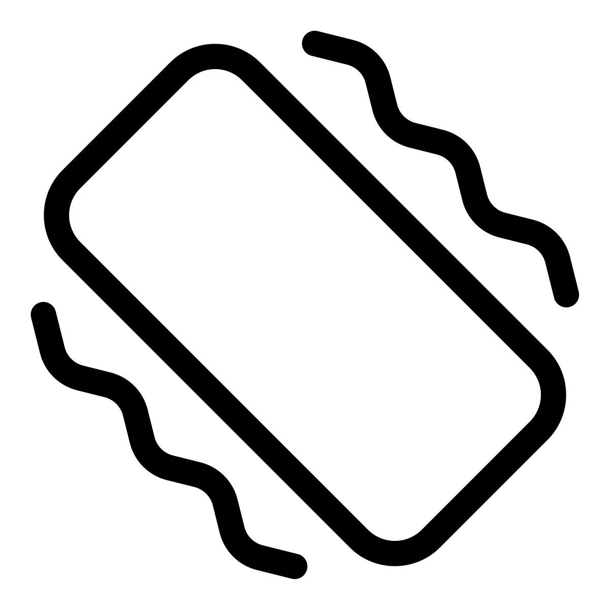 parakeet line style agitare telefono icon