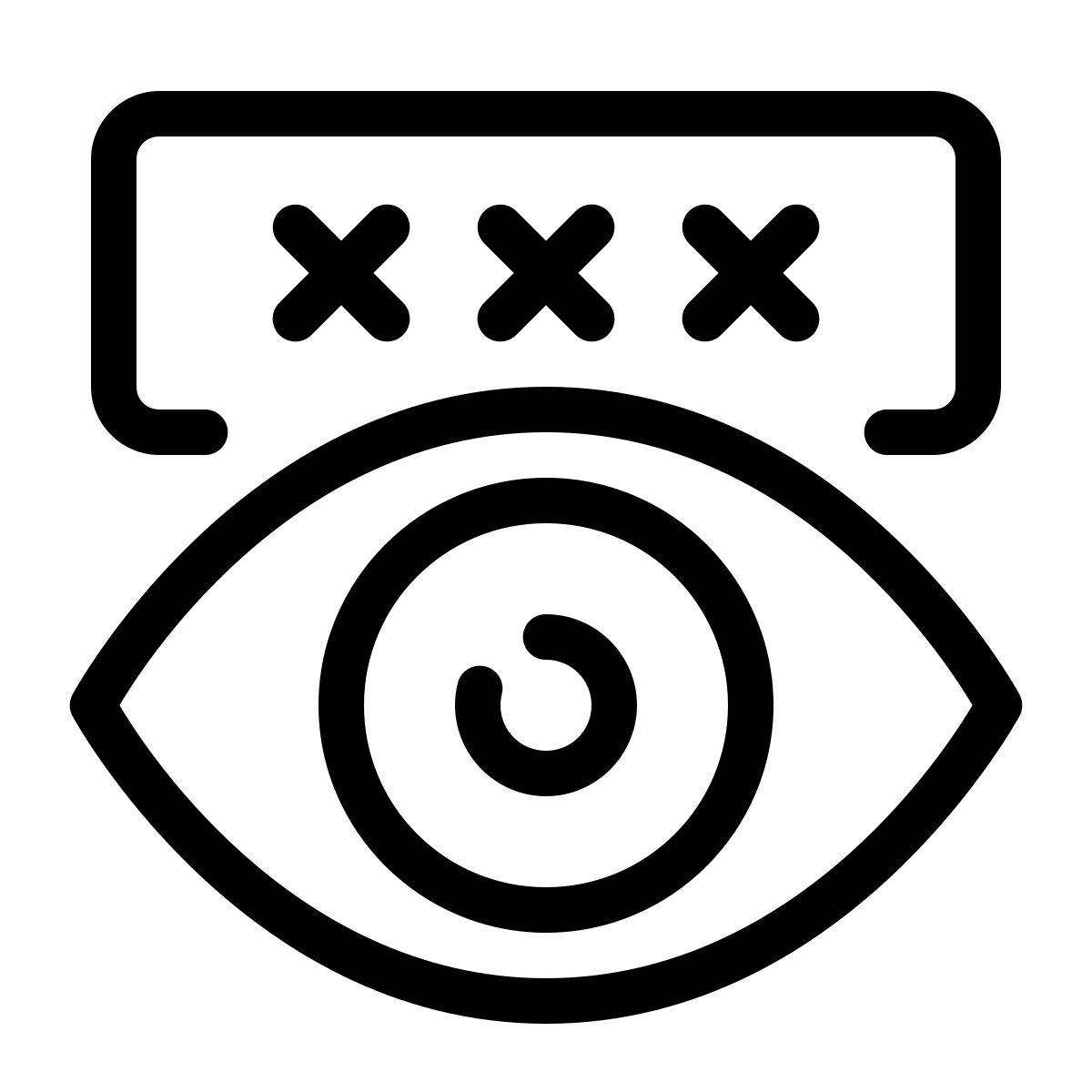 parakeet line style show password icon