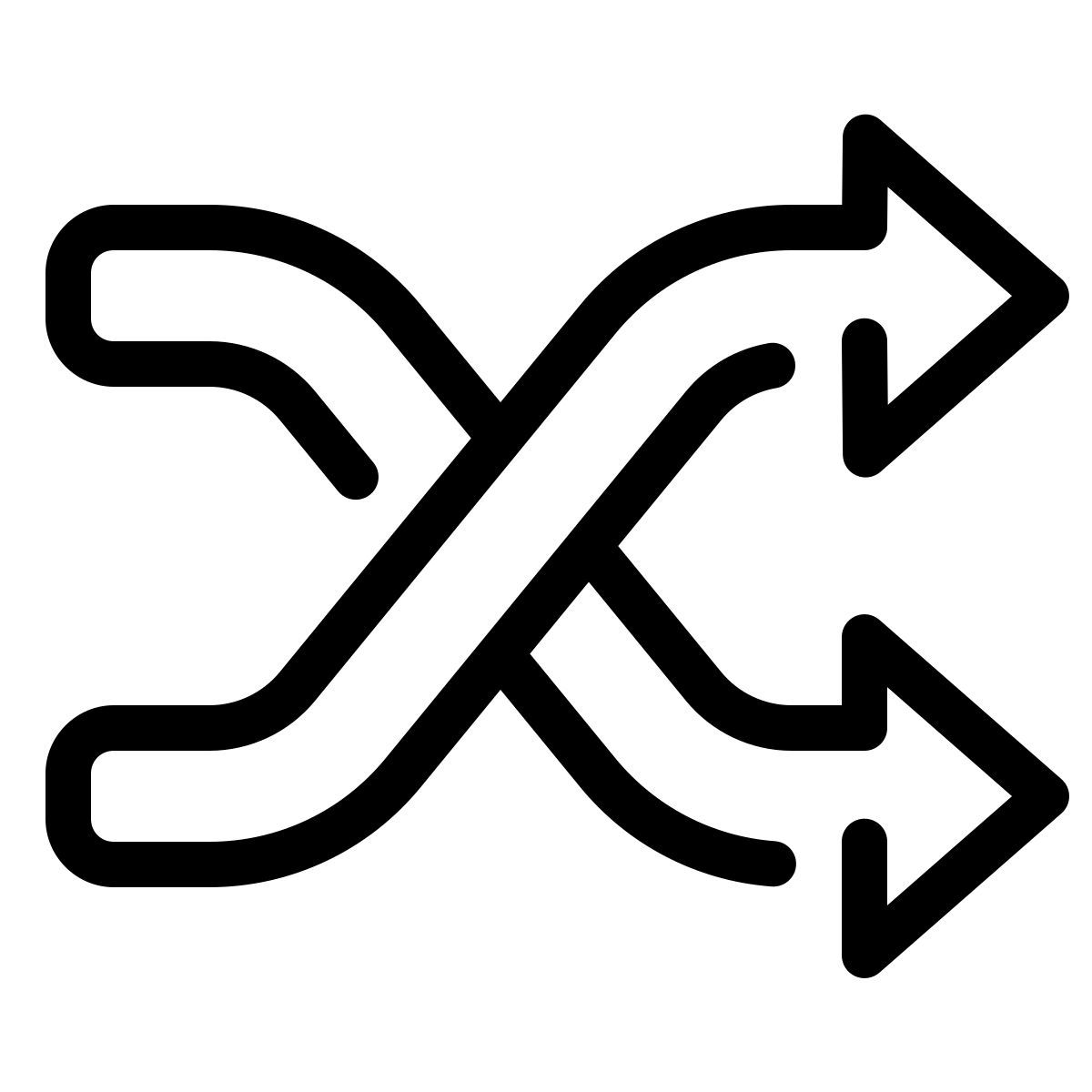 parakeet line style shuffle icon