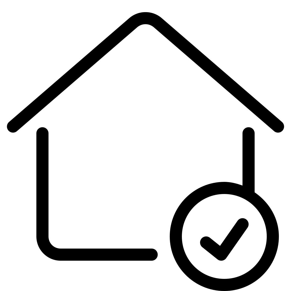 parakeet line style smart home checked icon