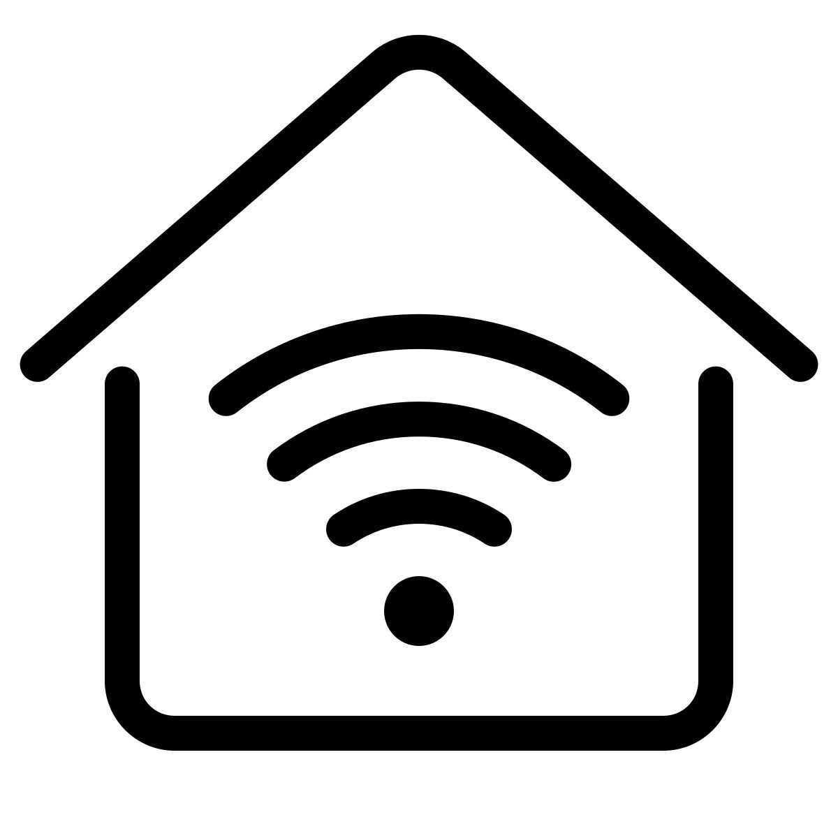 parakeet line style smart home connection icon