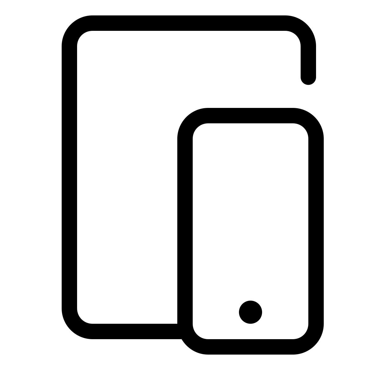 parakeet line style smartphone tablet icon