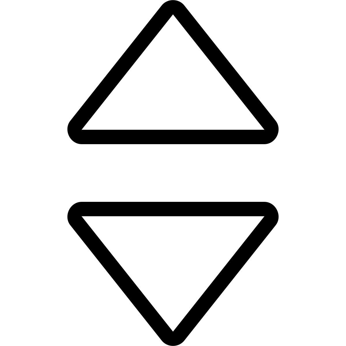 parakeet line style sorting arrowheads icon