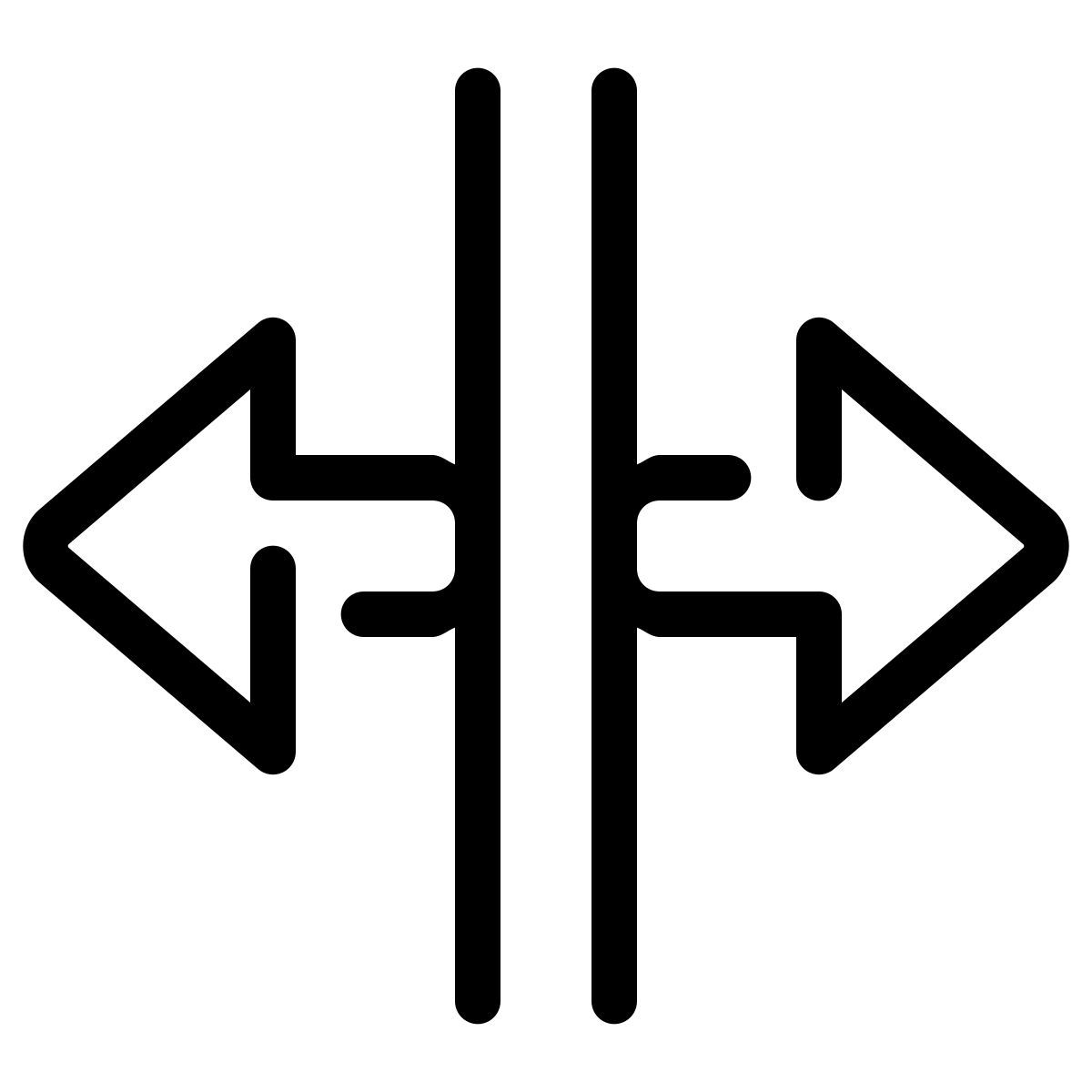 parakeet line style horizontal teilen icon