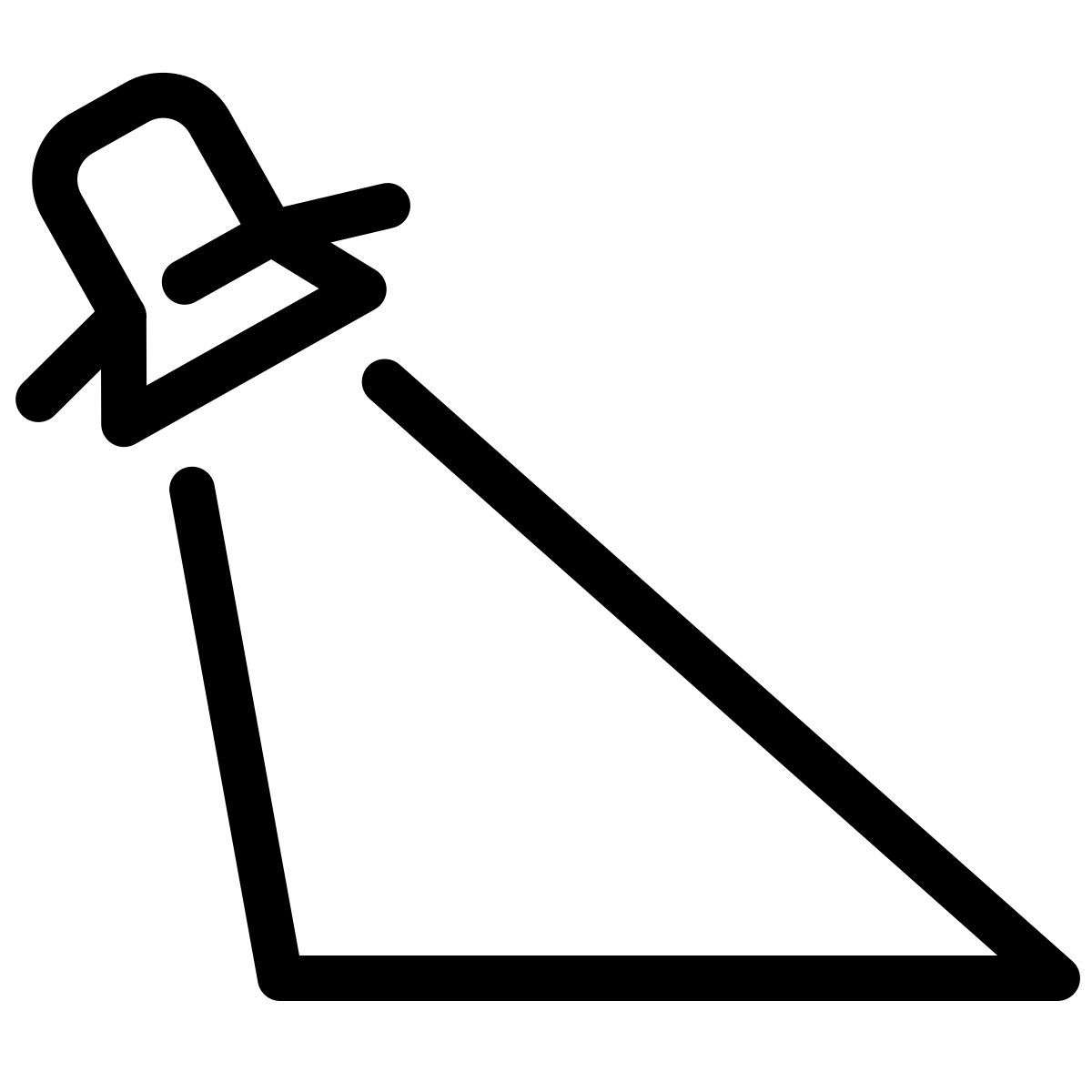 parakeet line style riflettore icon