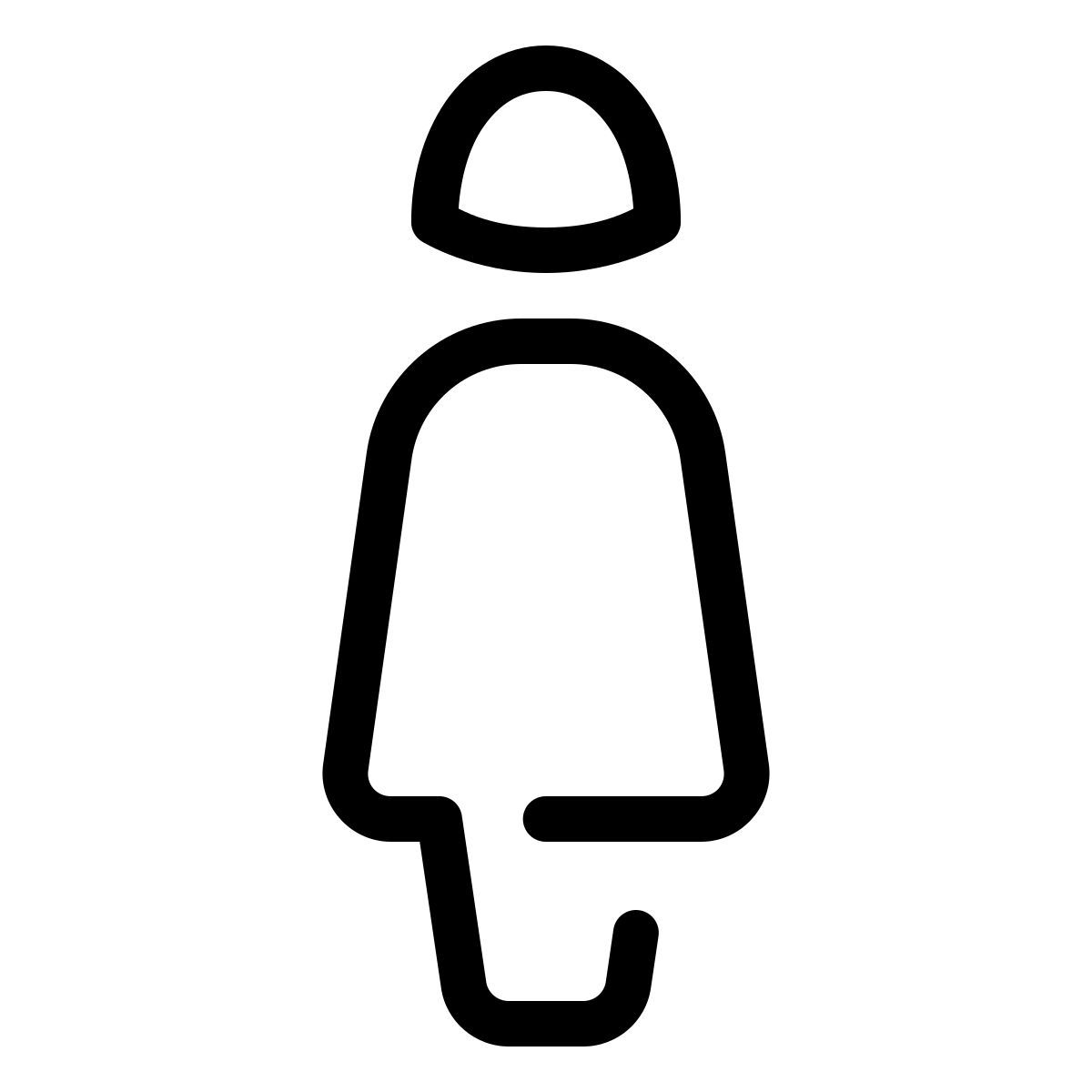 parakeet line style donna in piedi icon