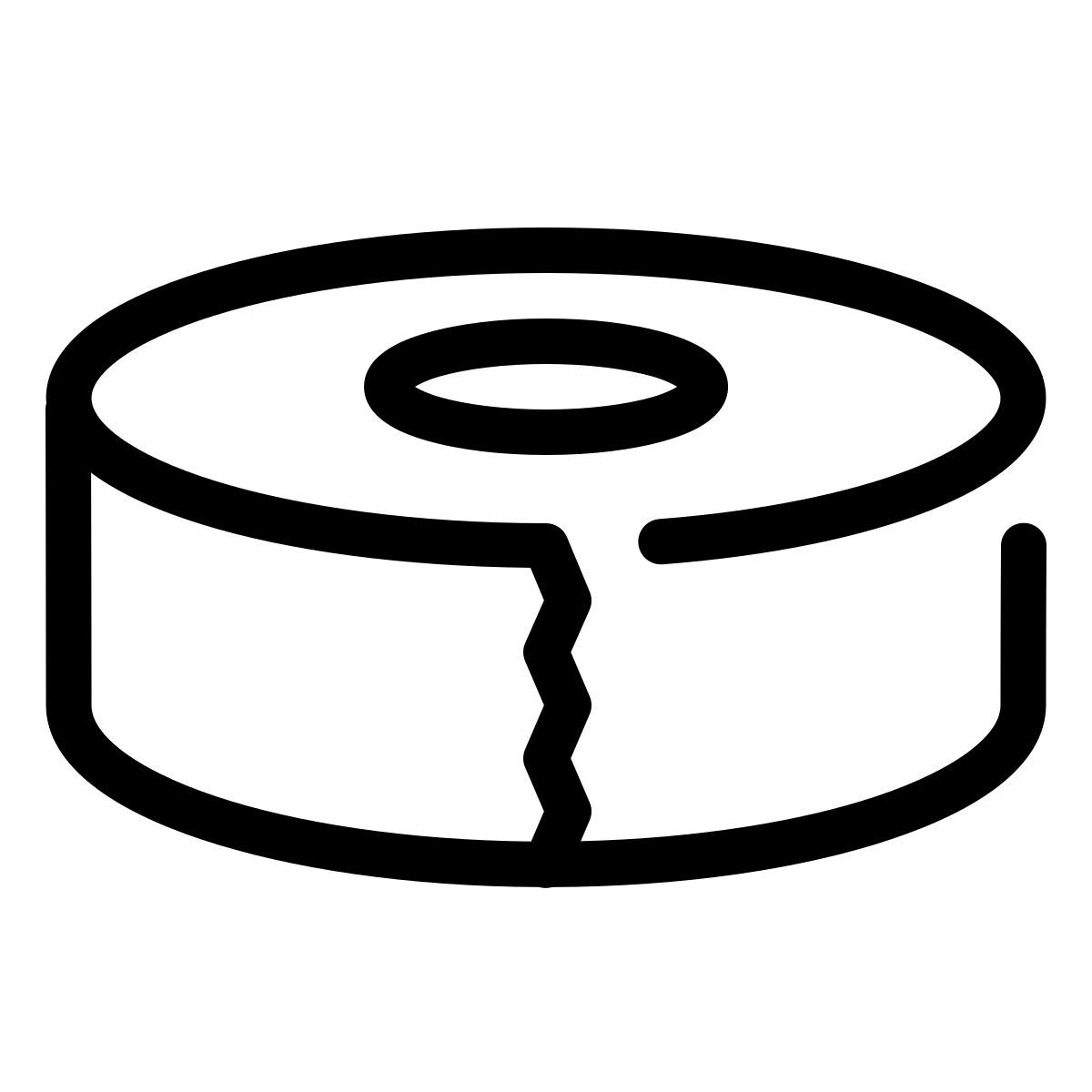 parakeet line style scotch tape icon