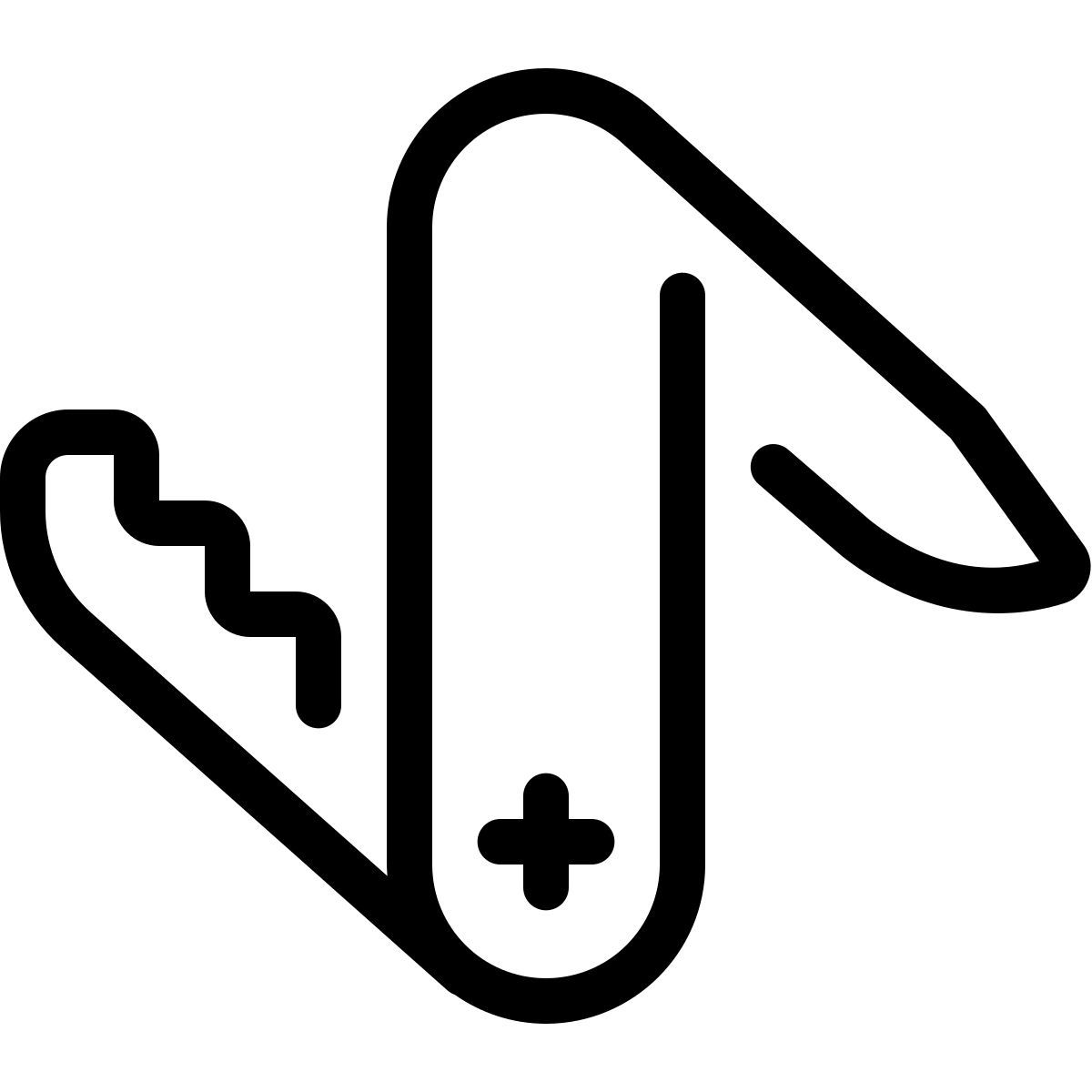 parakeet line style 스위스 군용 나이프 icon