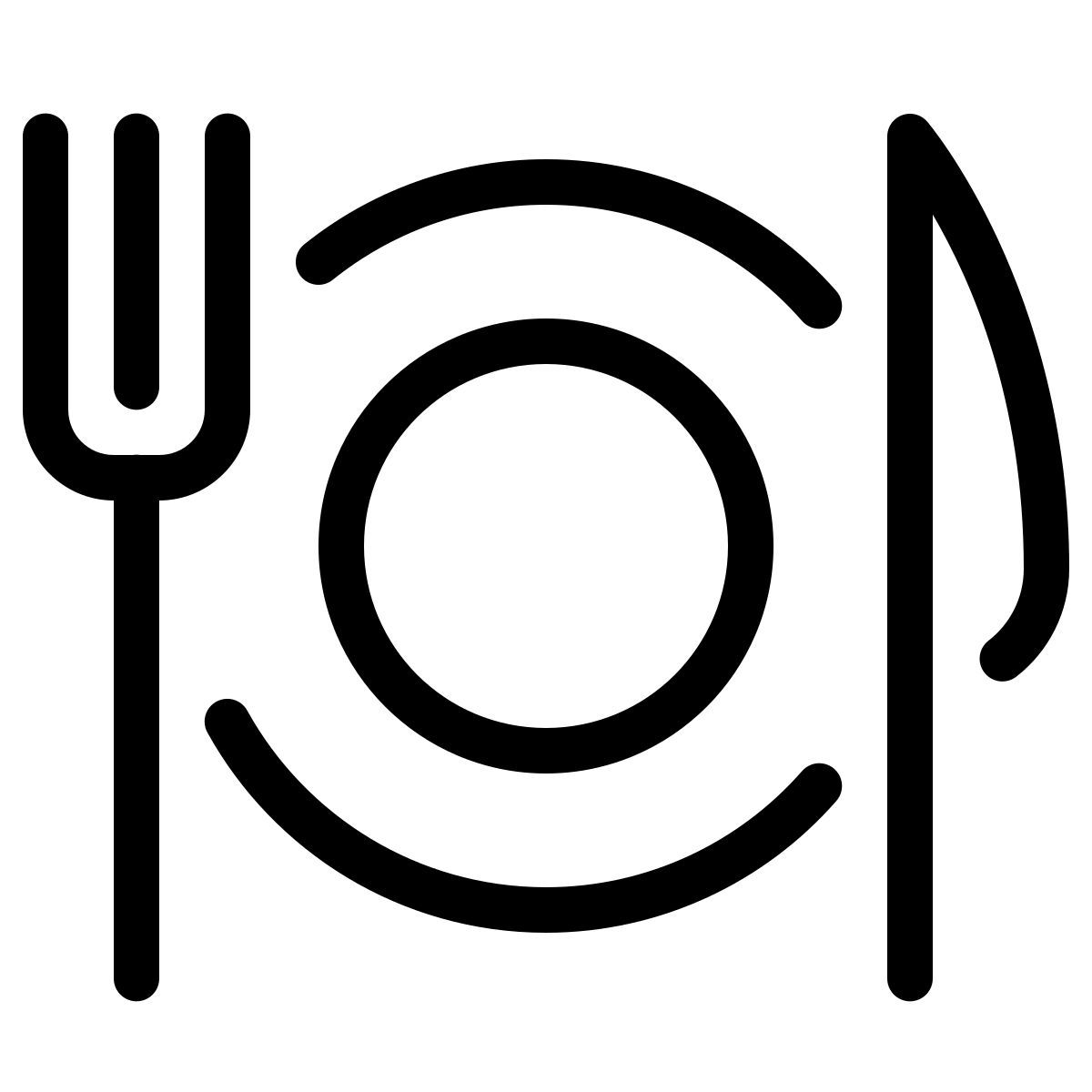 parakeet line style cubiertos icon