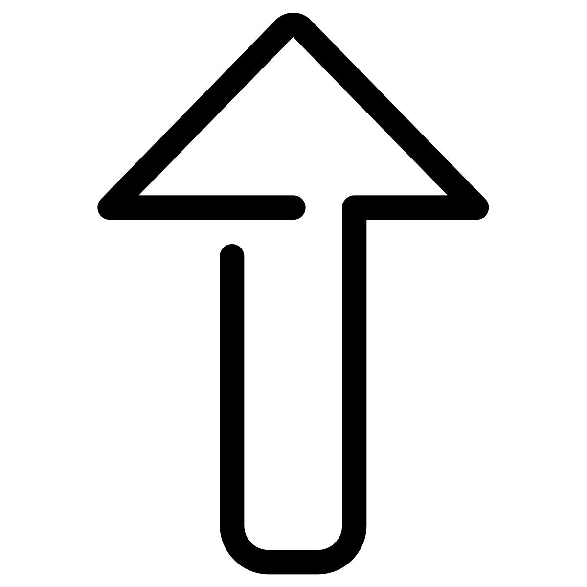 parakeet line style flecha grossa apontando para cima icon