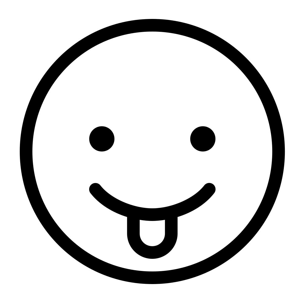 parakeet line style lengua fuera icon