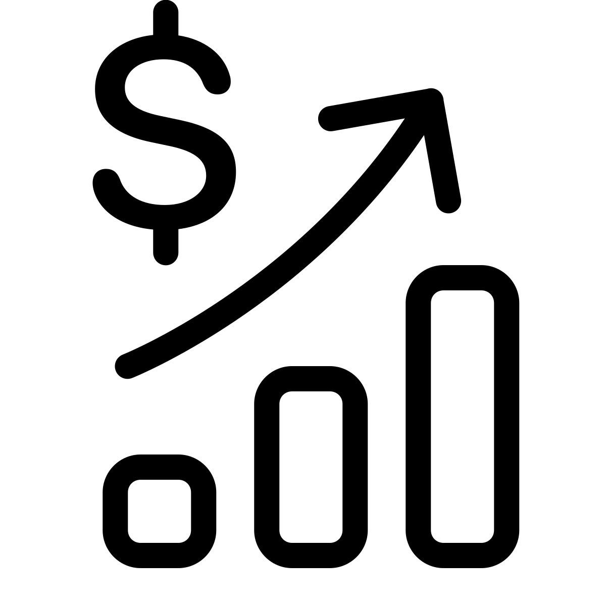 parakeet line style total sales icon