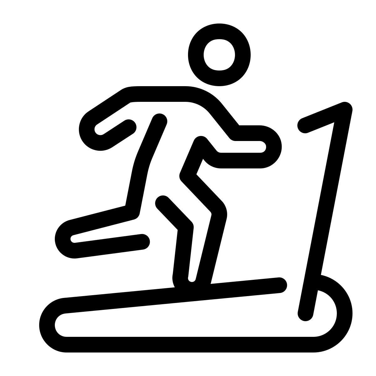 parakeet line style cinta de correr icon