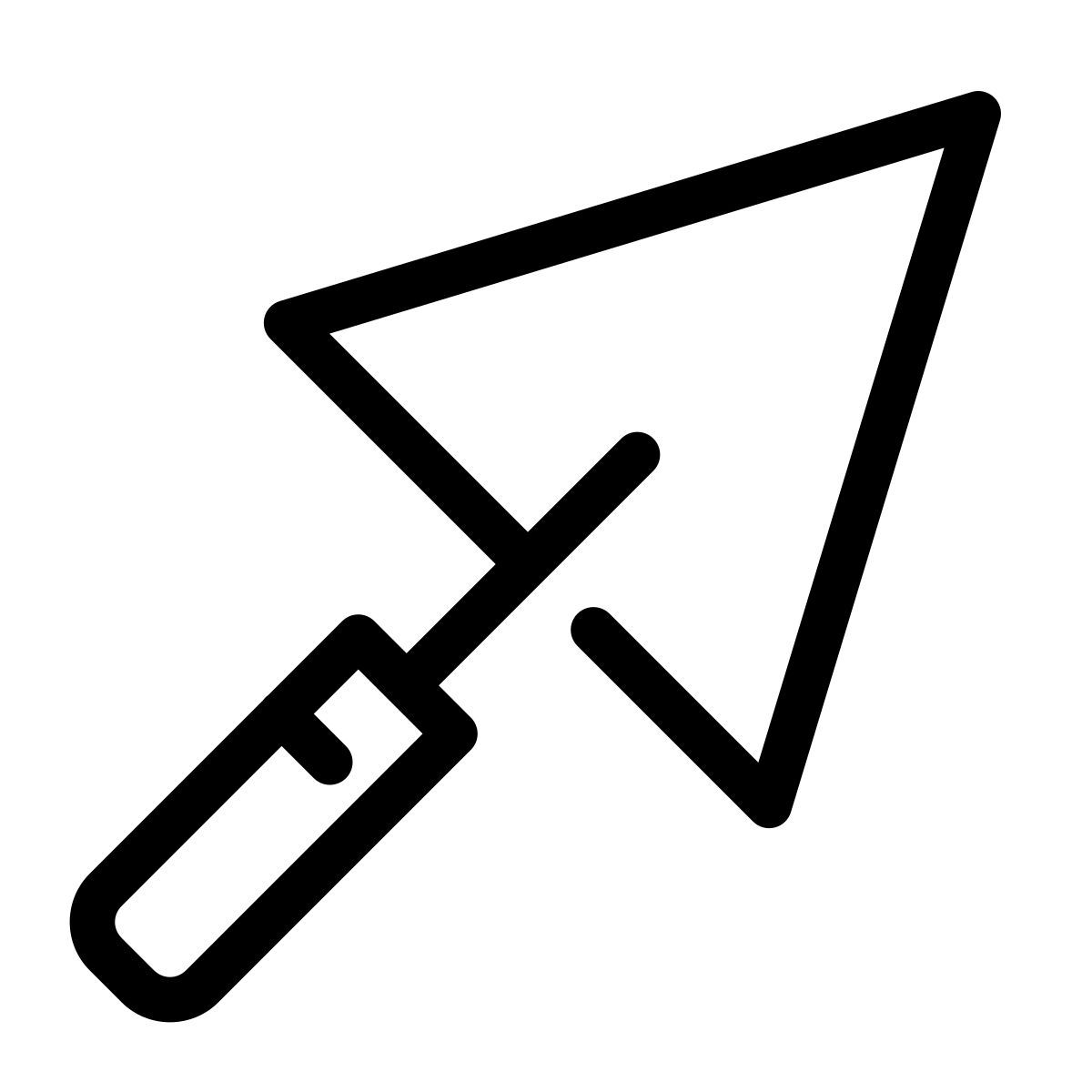 parakeet line style trowel icon