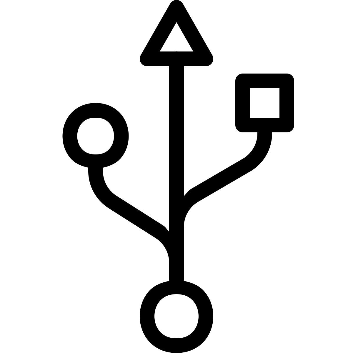 parakeet line style usb connector icon