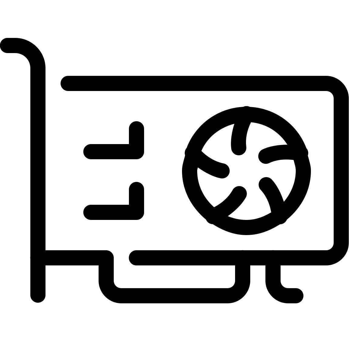 parakeet line style video card icon