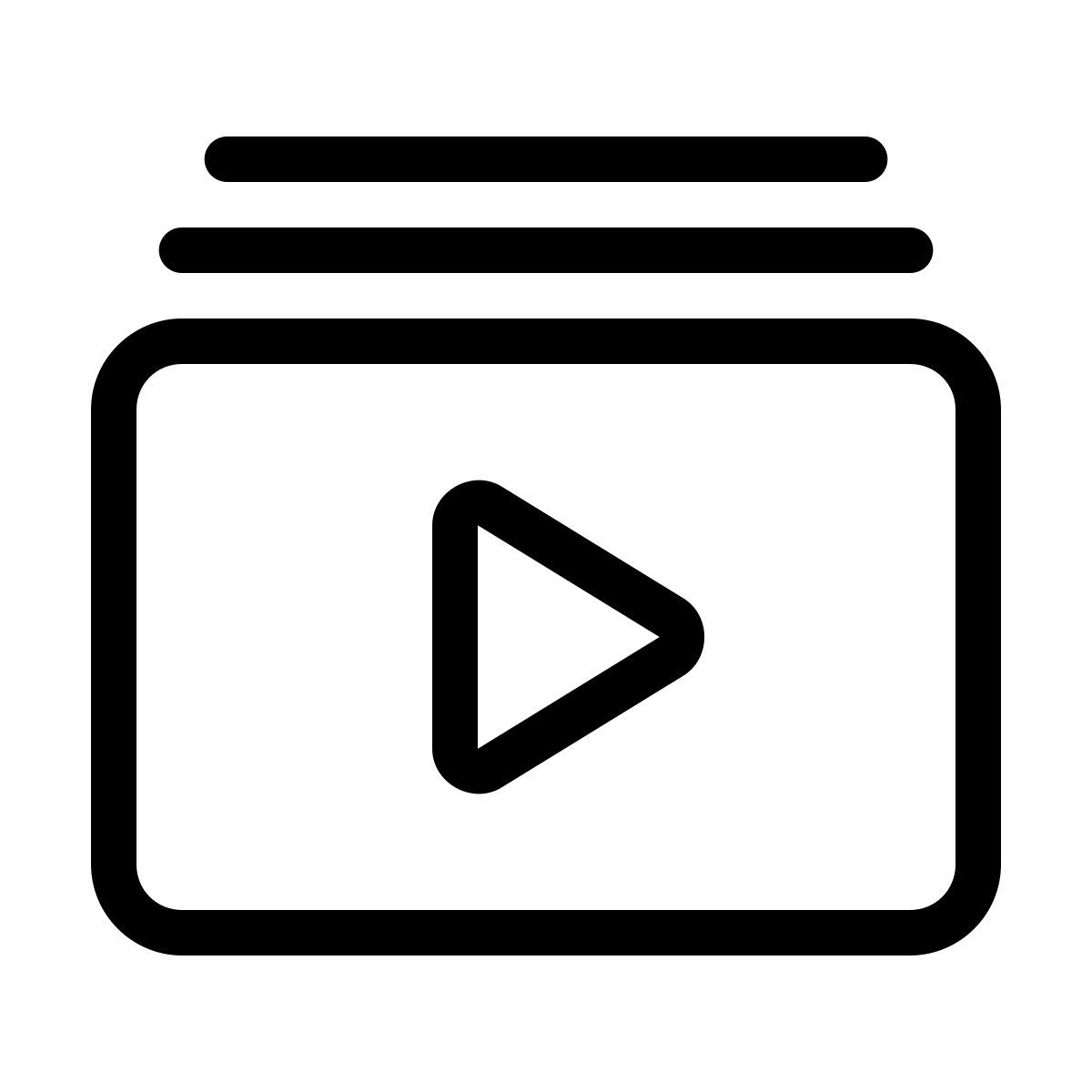 parakeet line style liste de lecture vidéo icon