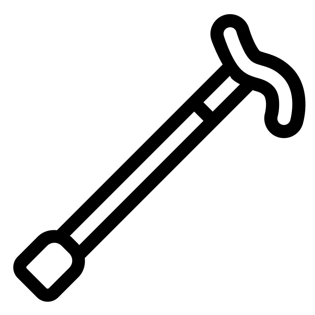 parakeet line style bastón icon