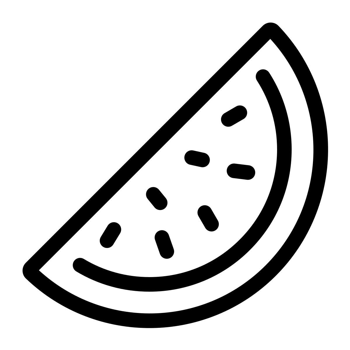 parakeet line style watermelon icon
