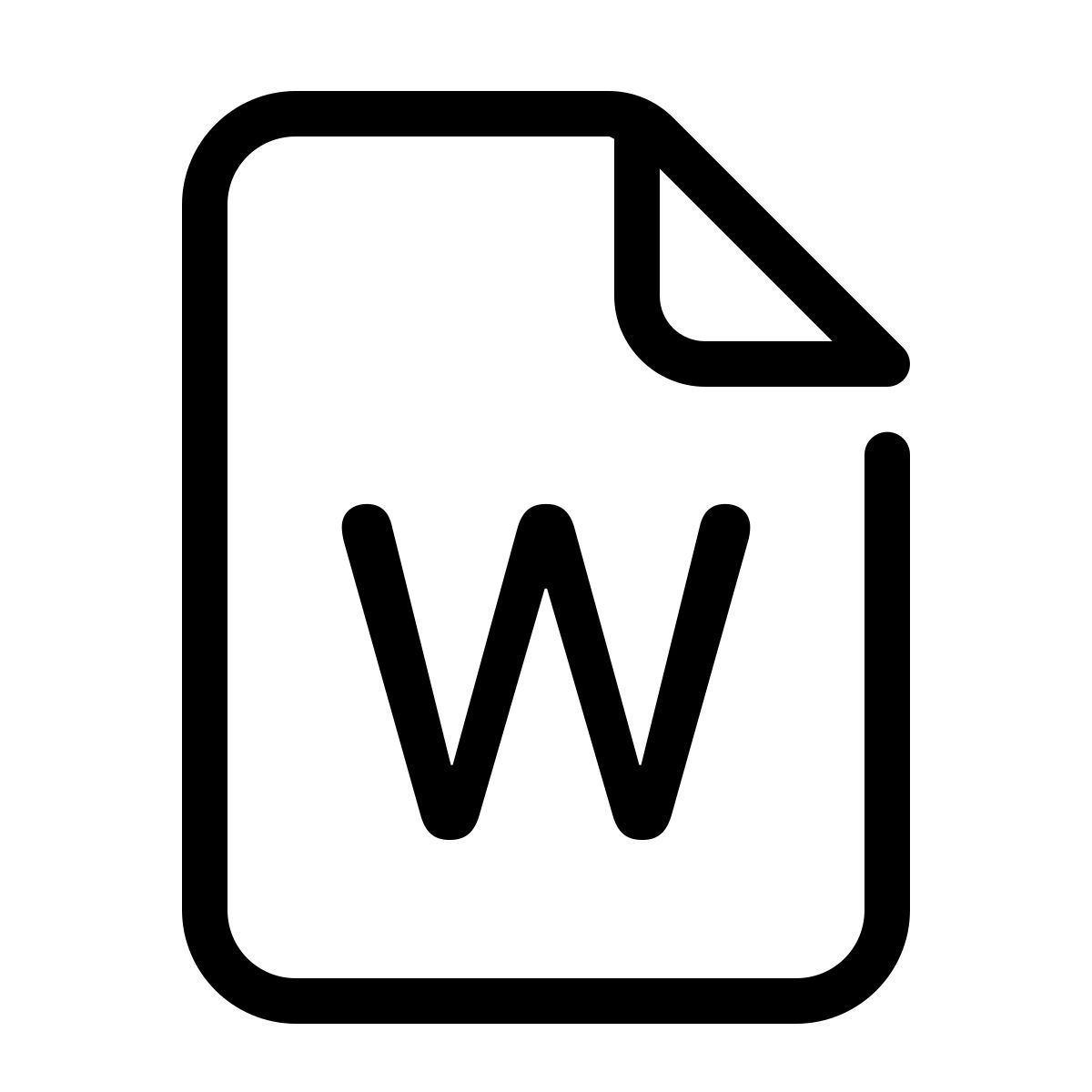 parakeet line style word file icon