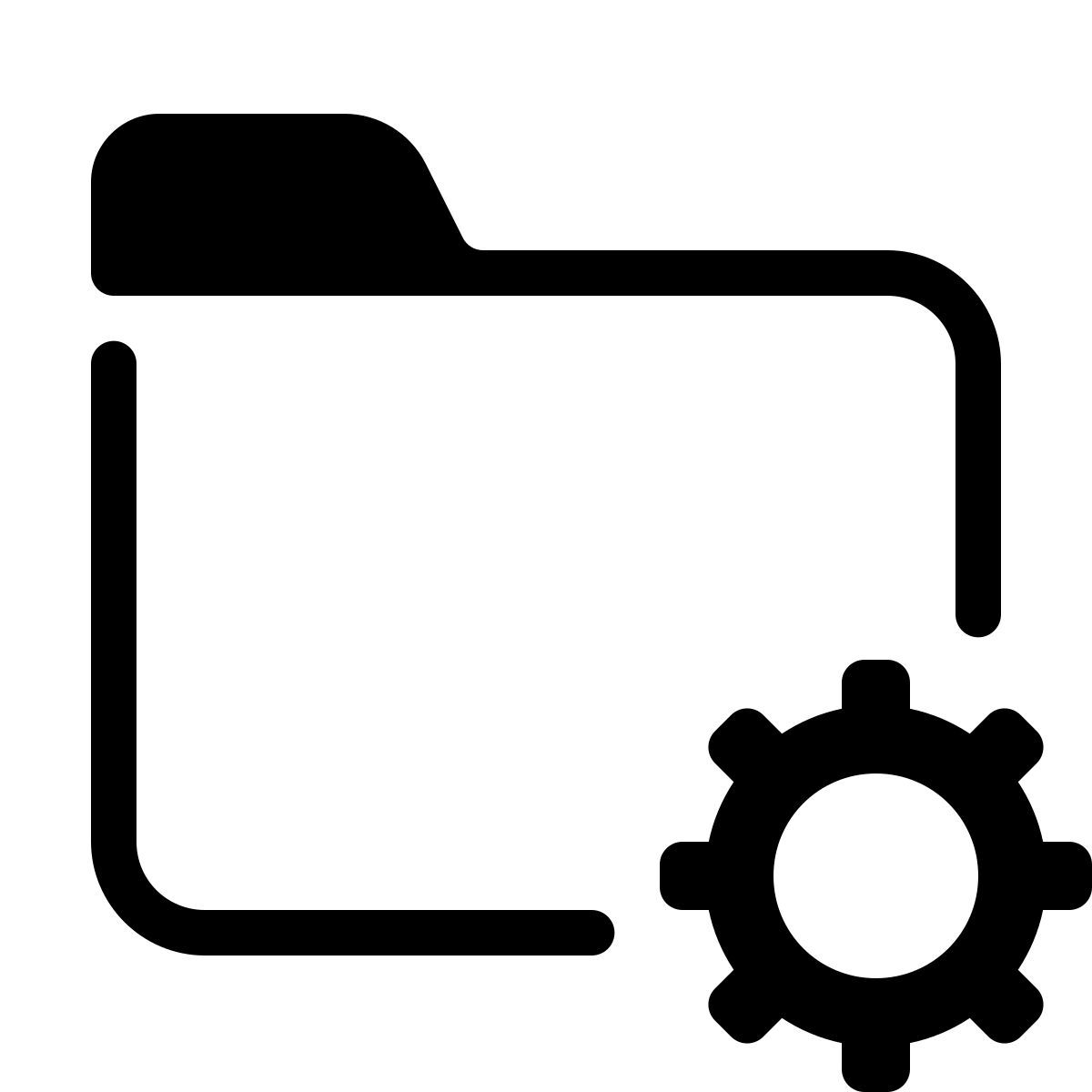 parakeet partial filled style folder settings icon