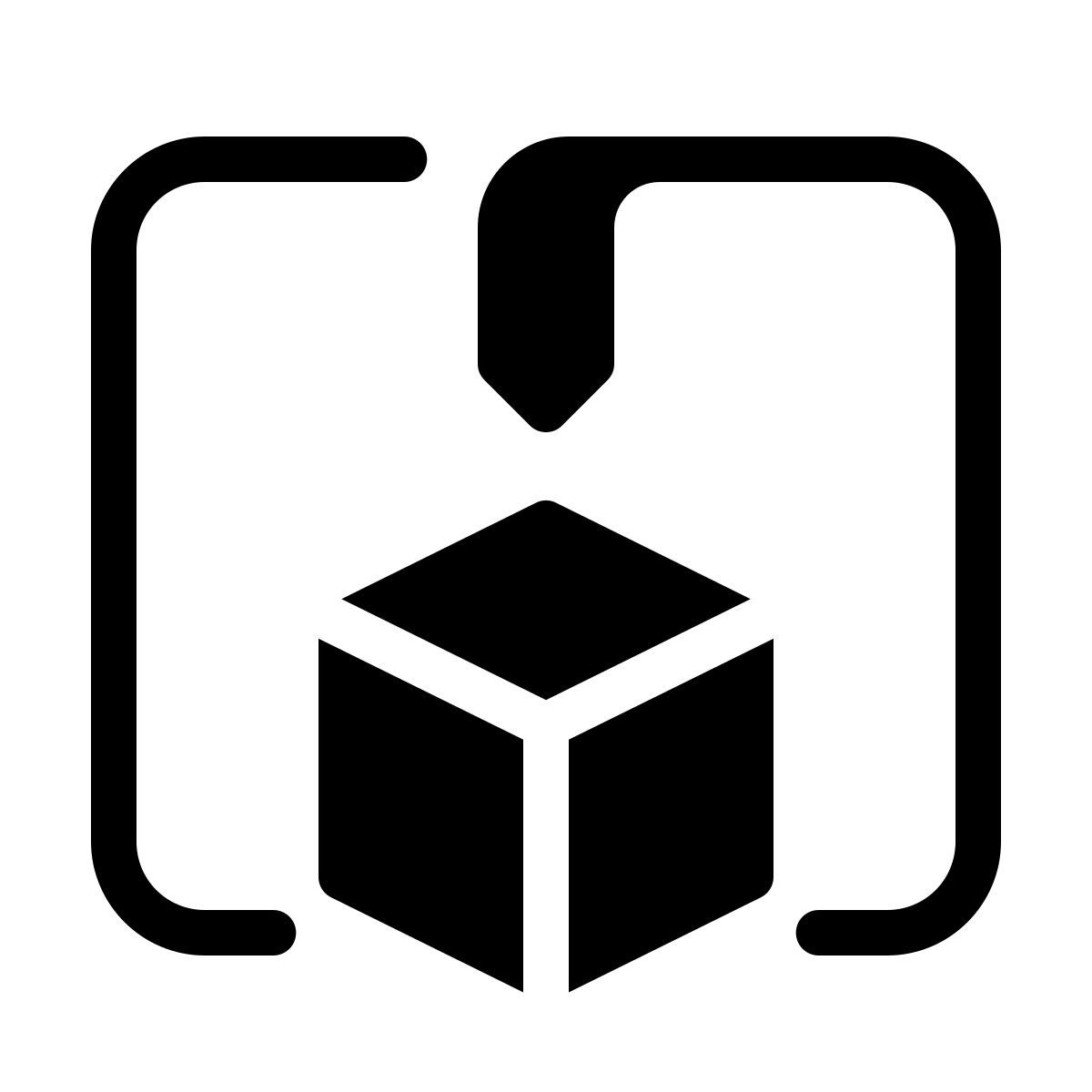 parakeet partial filled style 3d printer icon