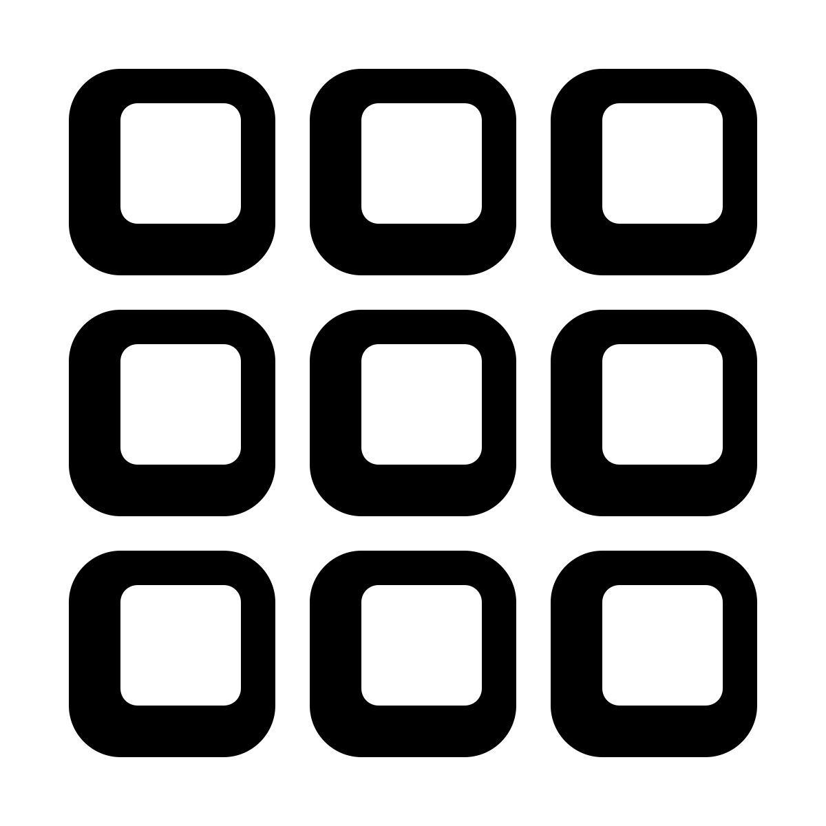 parakeet partial filled style grid view icon