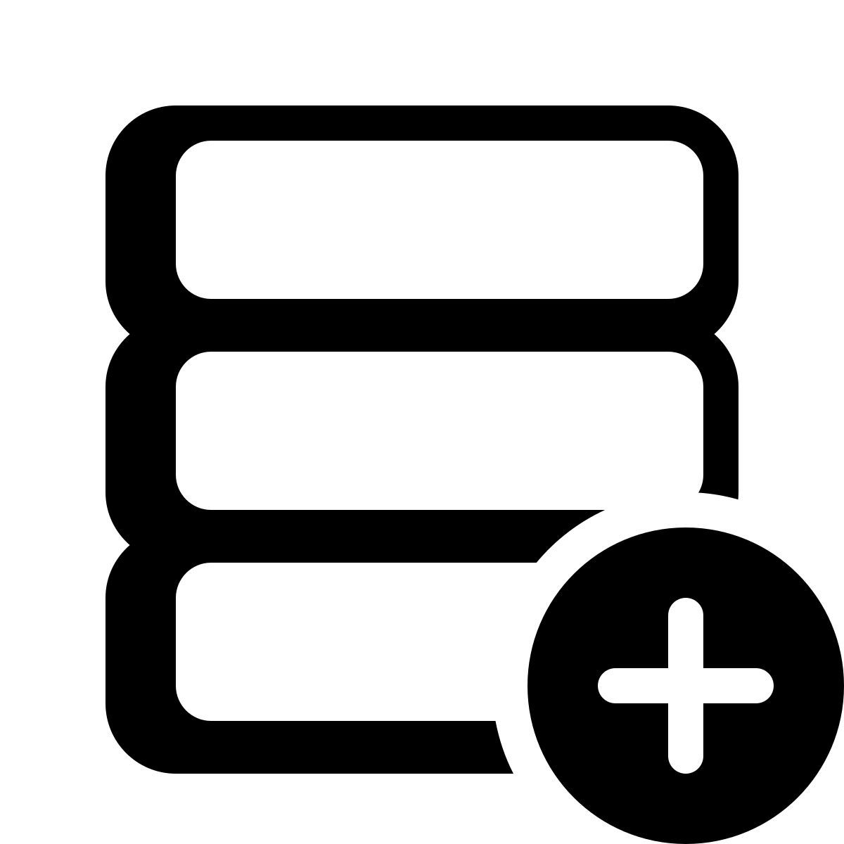 parakeet partial filled style aggiungi database icon