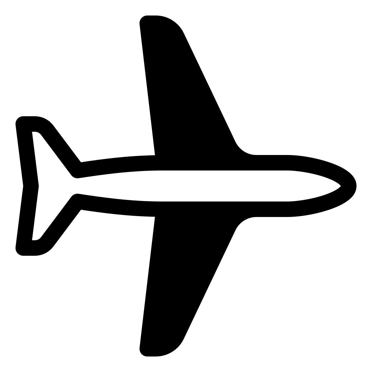 parakeet partial filled style plane icon