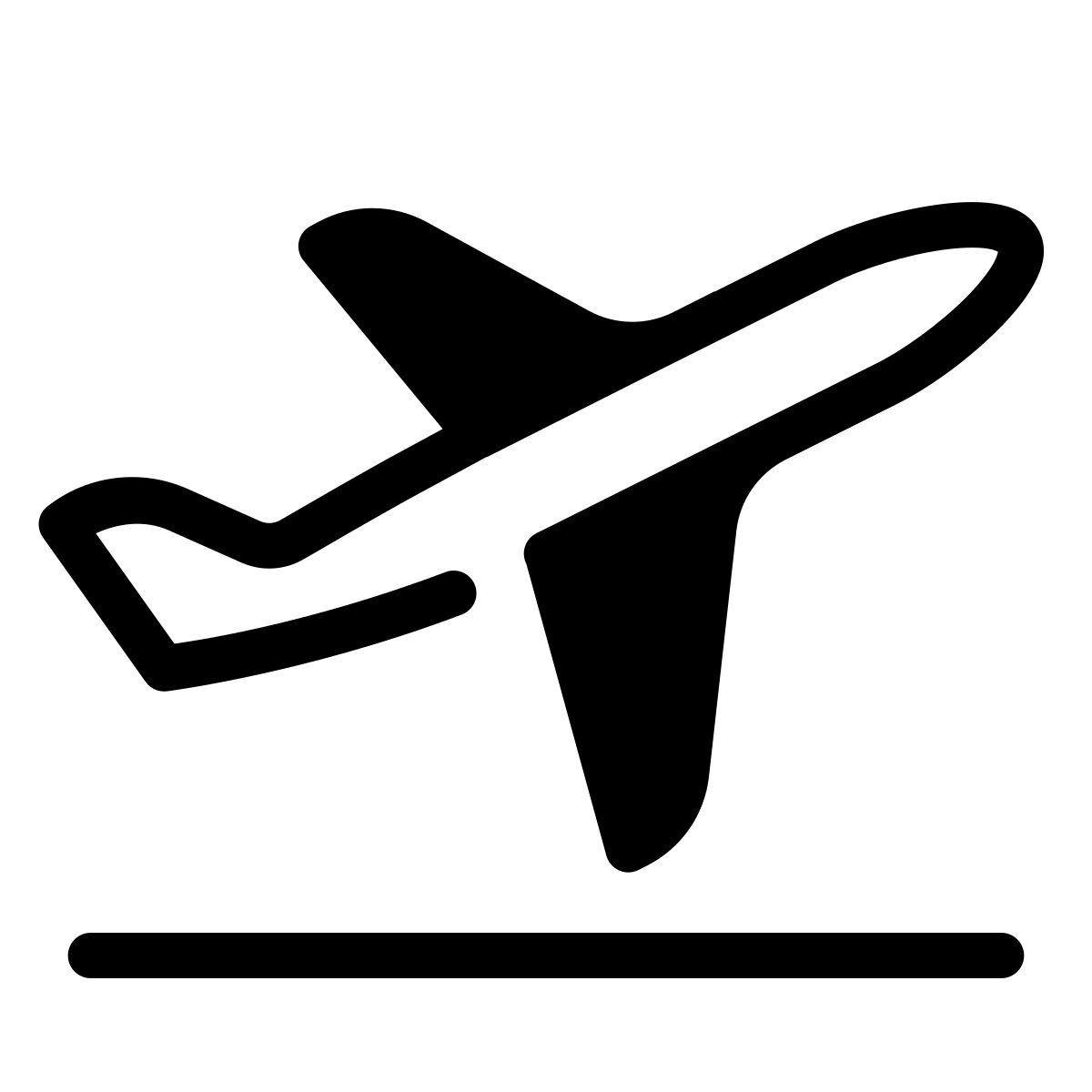 parakeet partial filled style 飛行機の離陸 icon