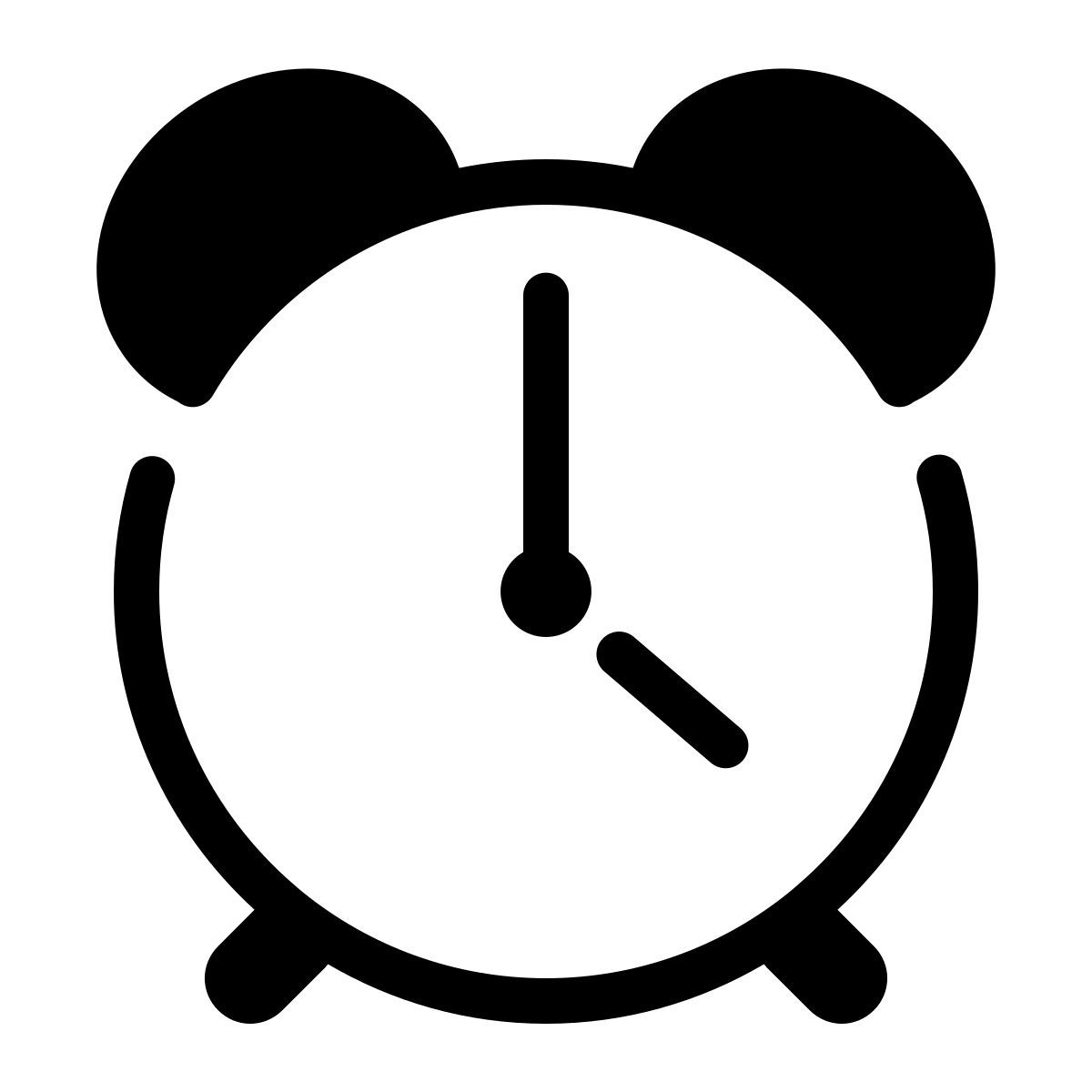 parakeet partial filled style alarm clock icon