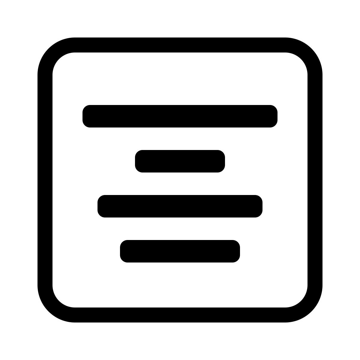parakeet partial filled style align text center icon
