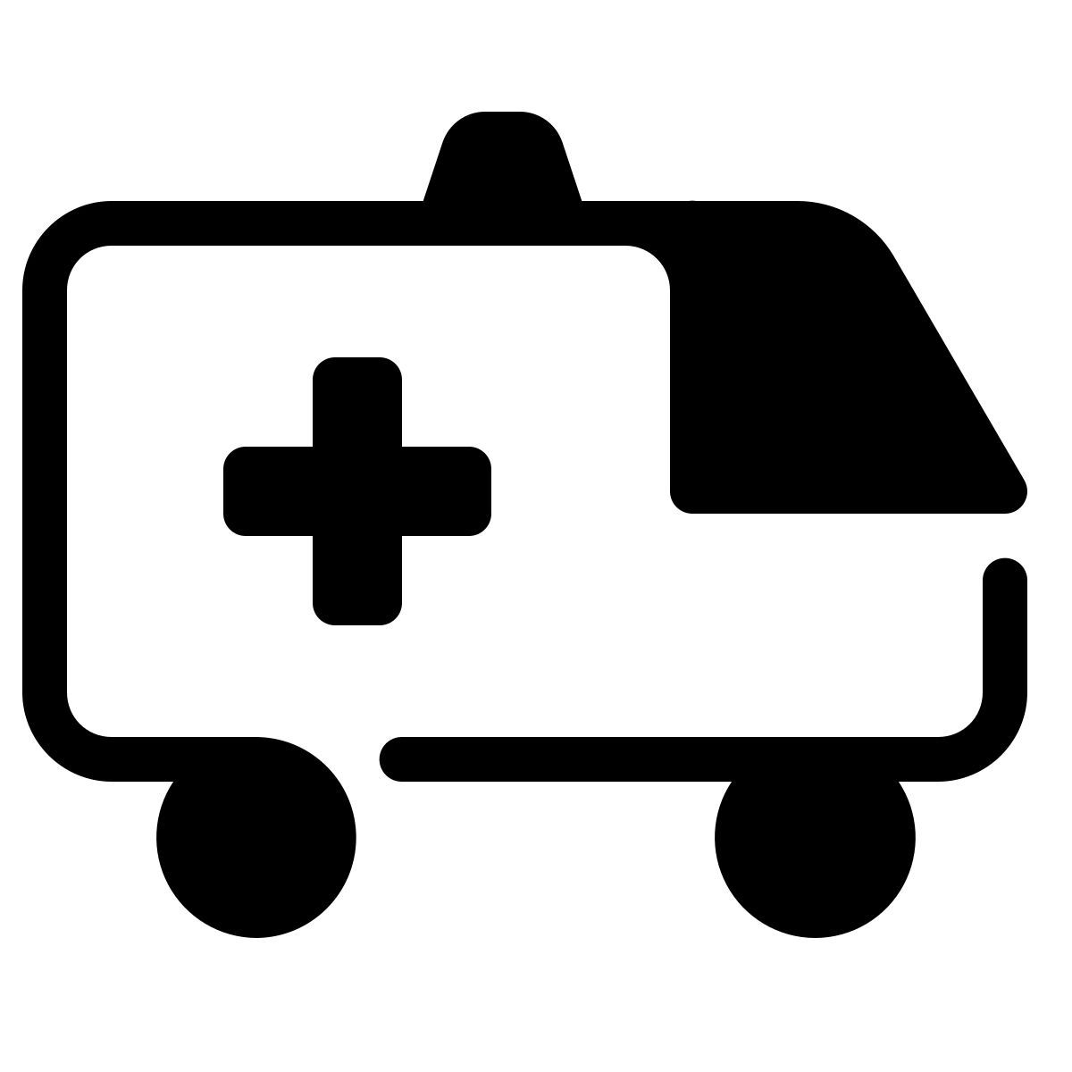 parakeet partial filled style ambulance icon