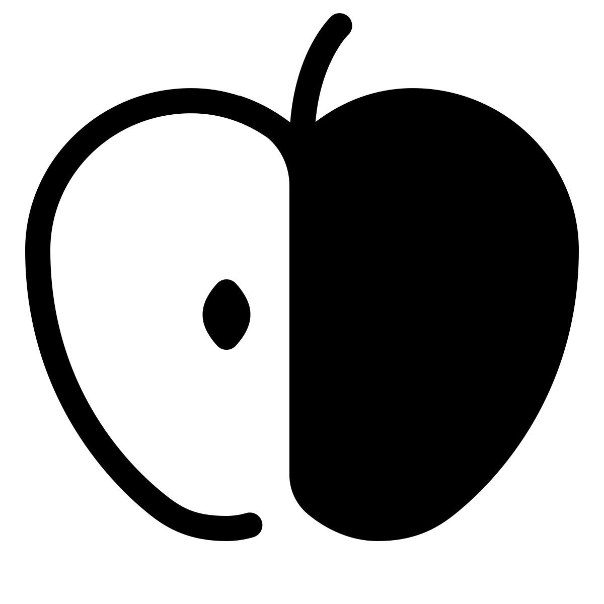 parakeet partial filled style яблоко icon