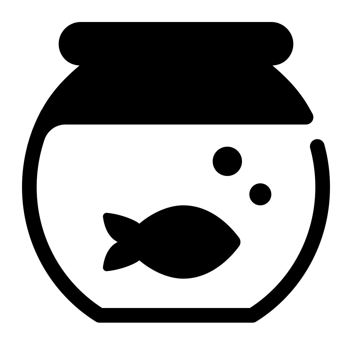 parakeet partial filled style aquarium icon