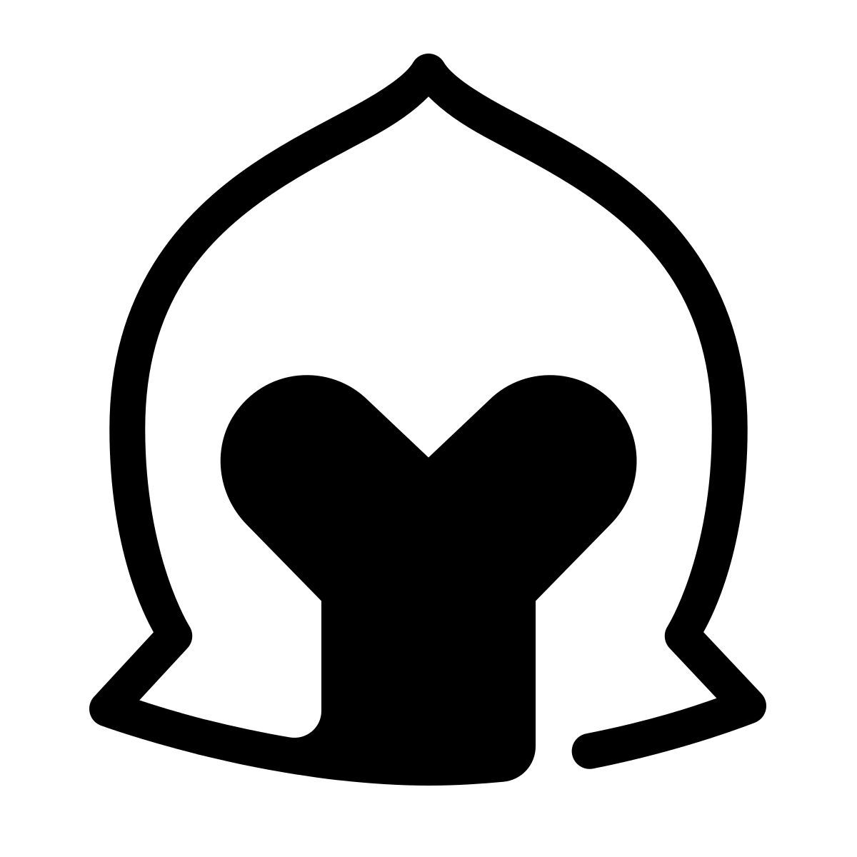 parakeet partial filled style casco corazzato icon