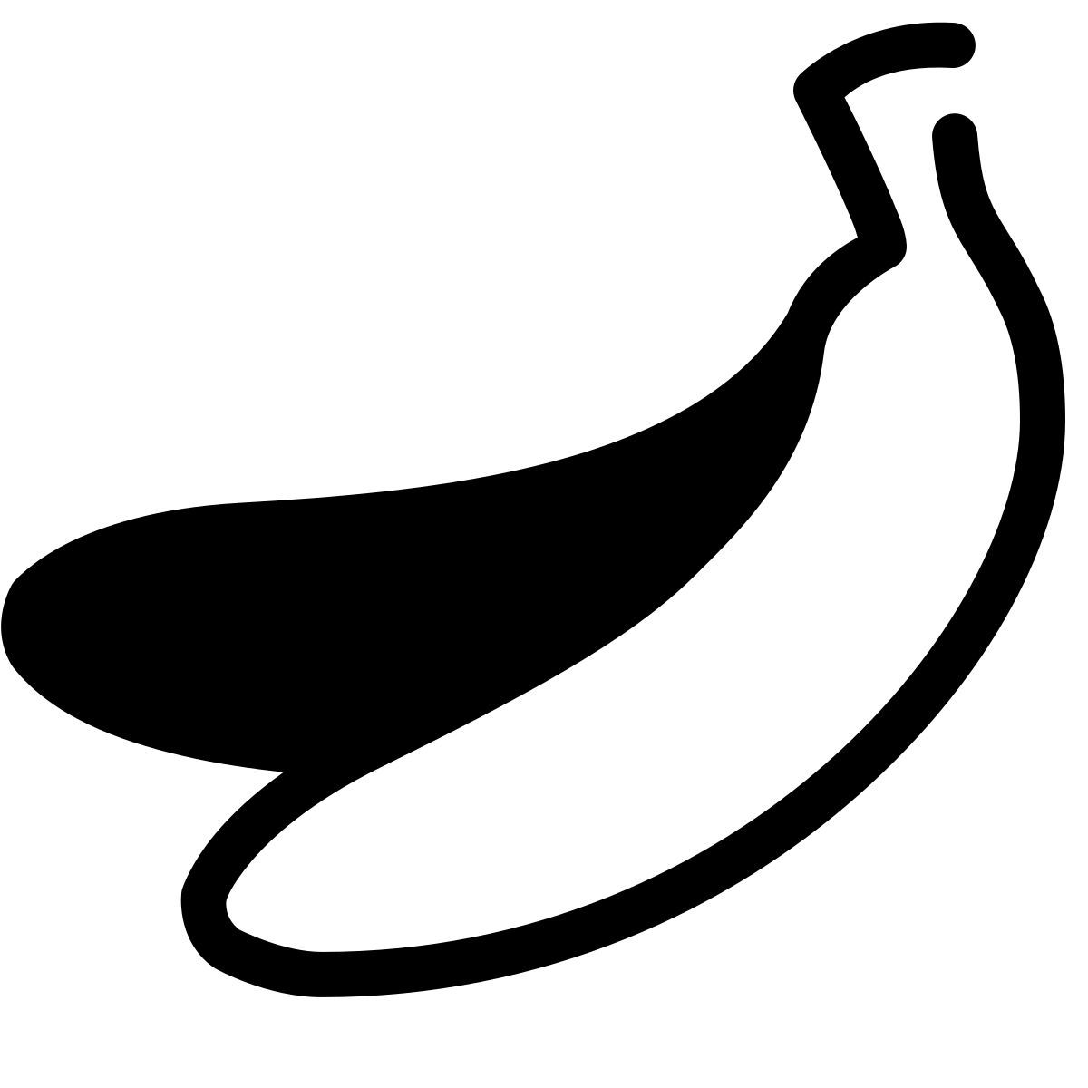 parakeet partial filled style banana icon