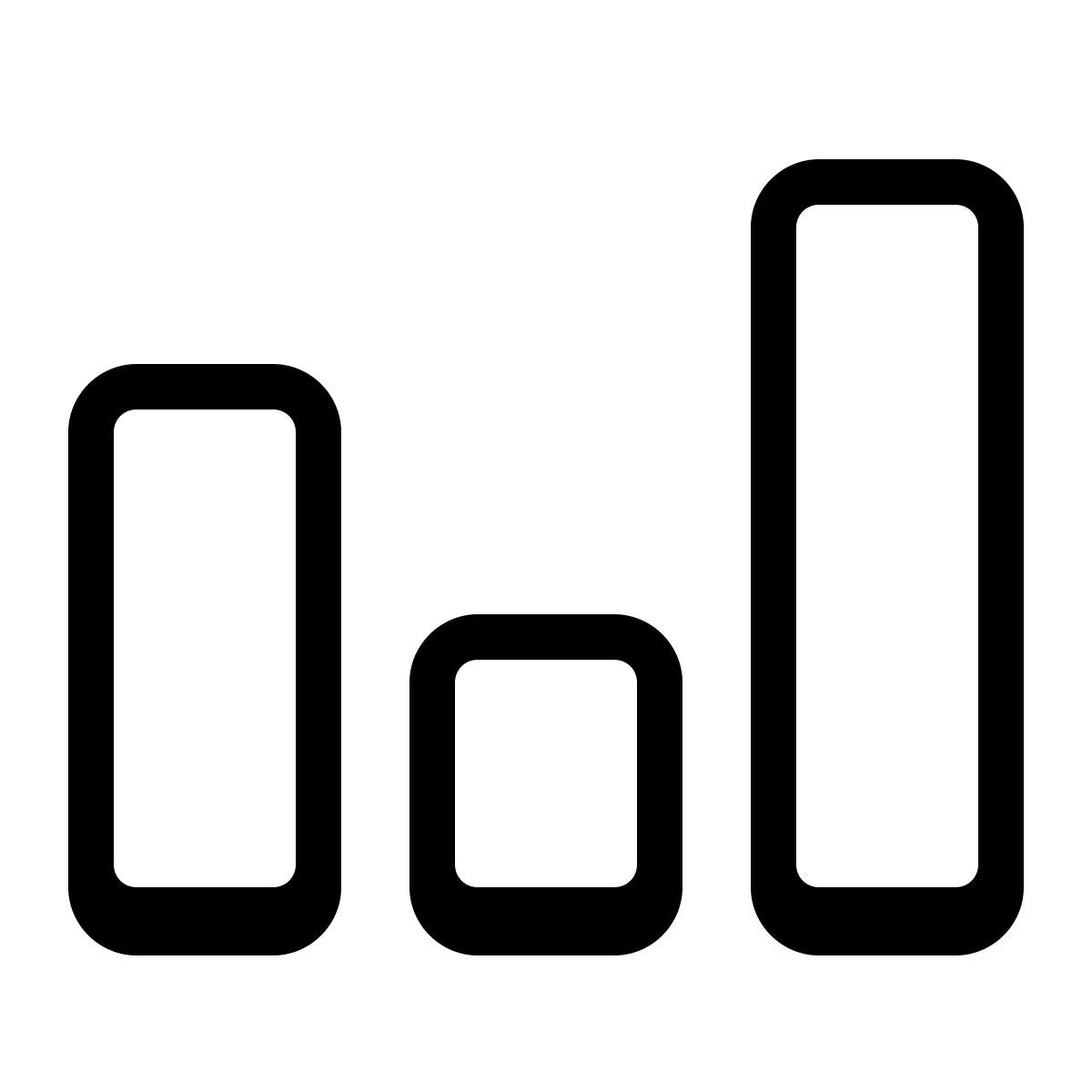 parakeet partial filled style bar chart icon