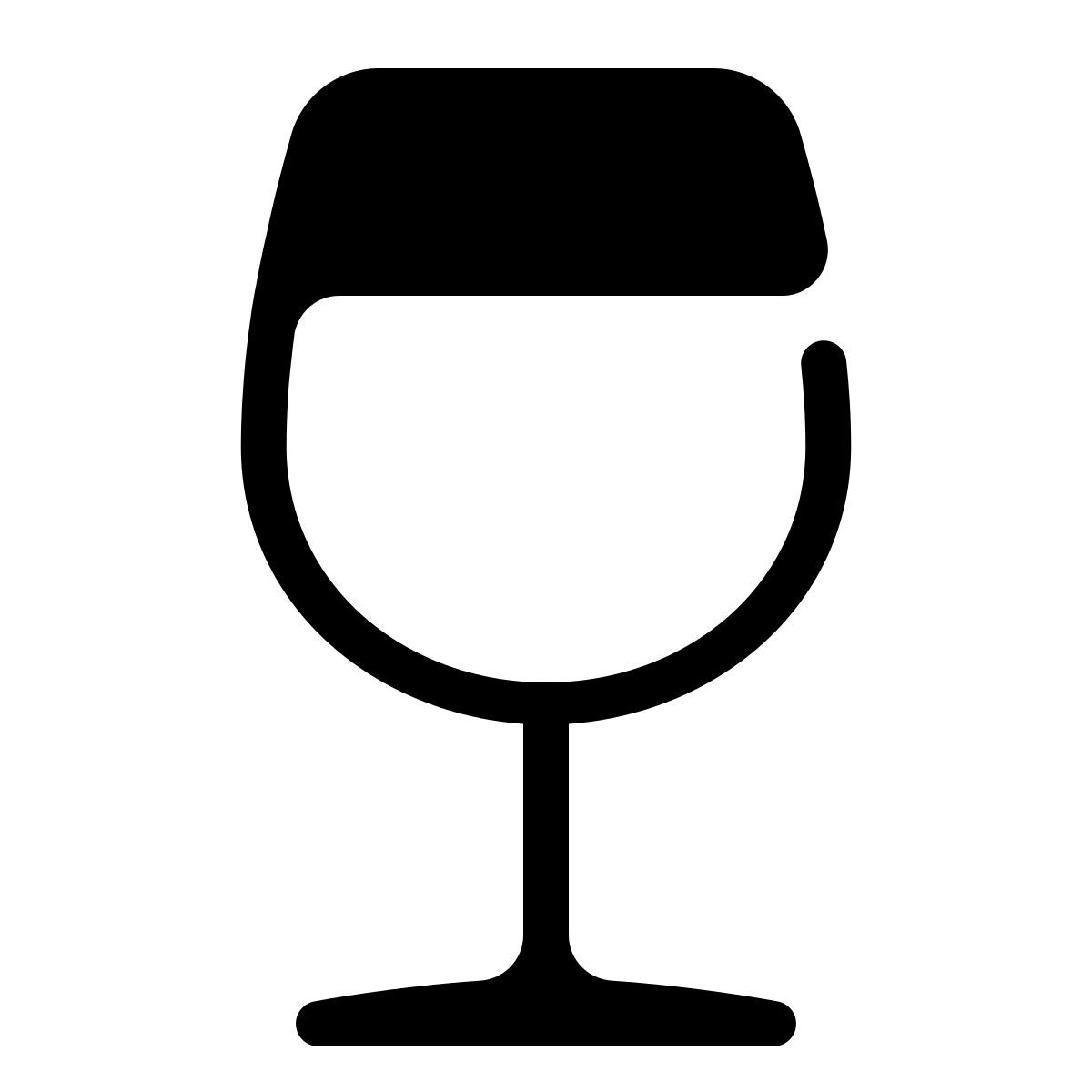 parakeet partial filled style wine bar icon