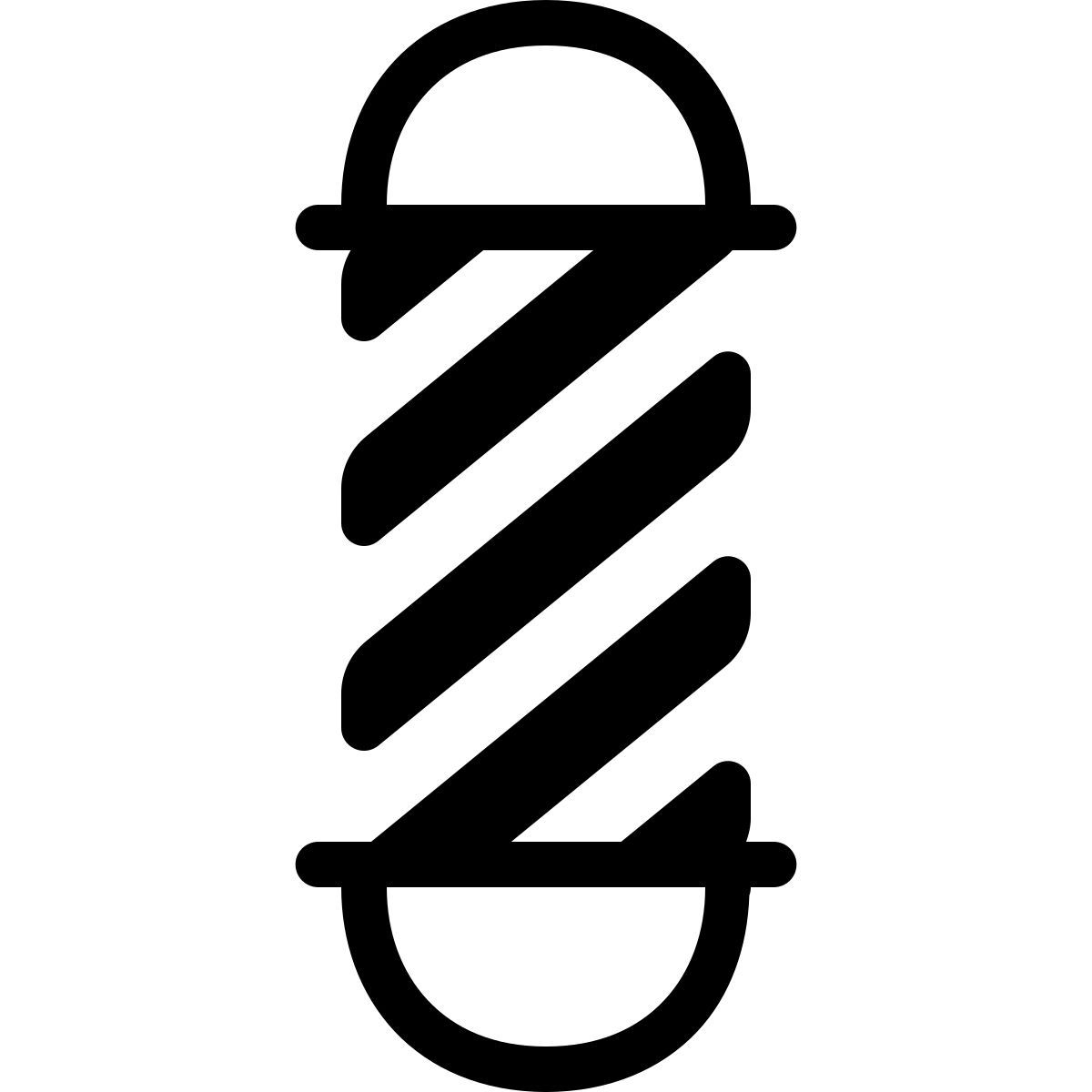 parakeet partial filled style barber pole icon