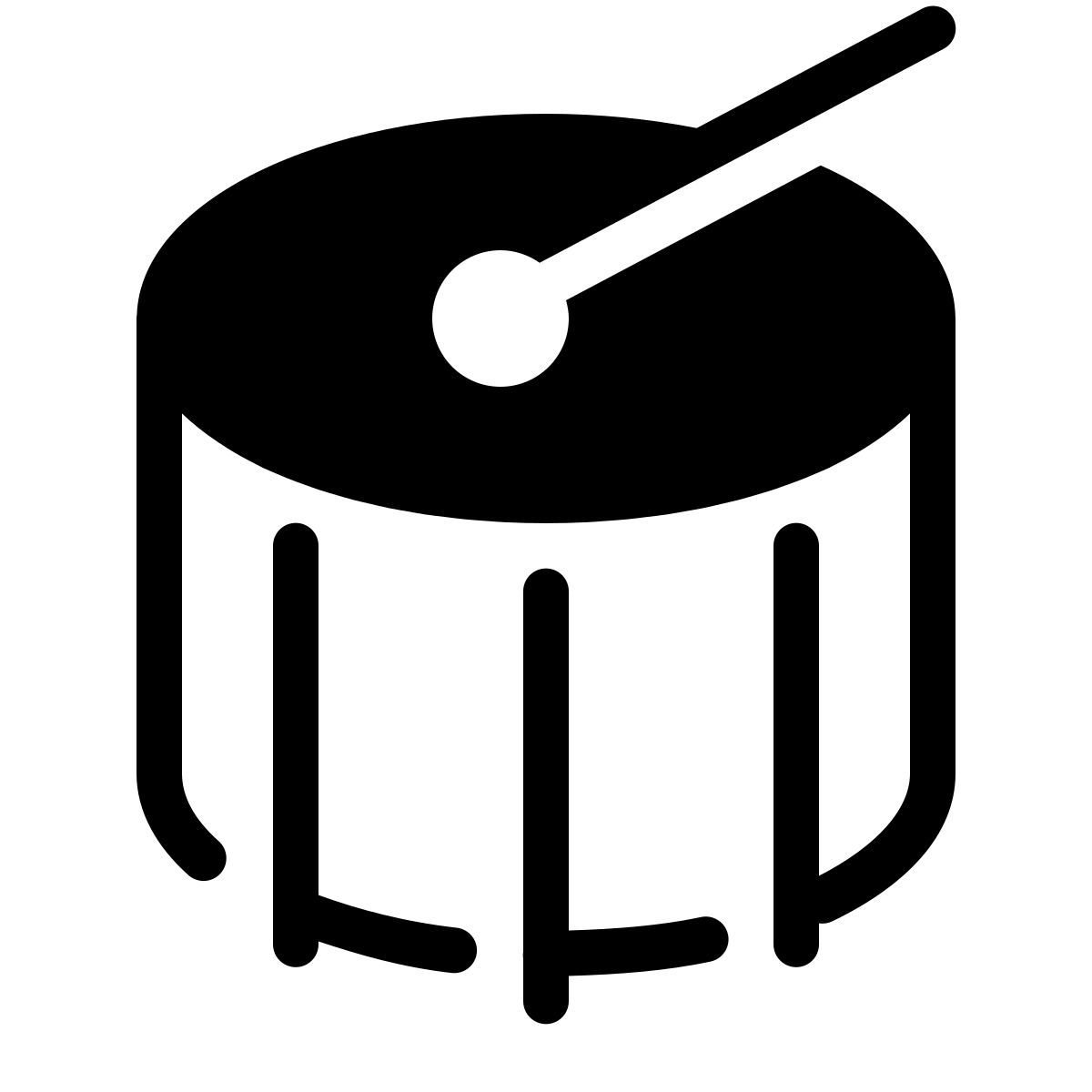 parakeet partial filled style bass drum icon
