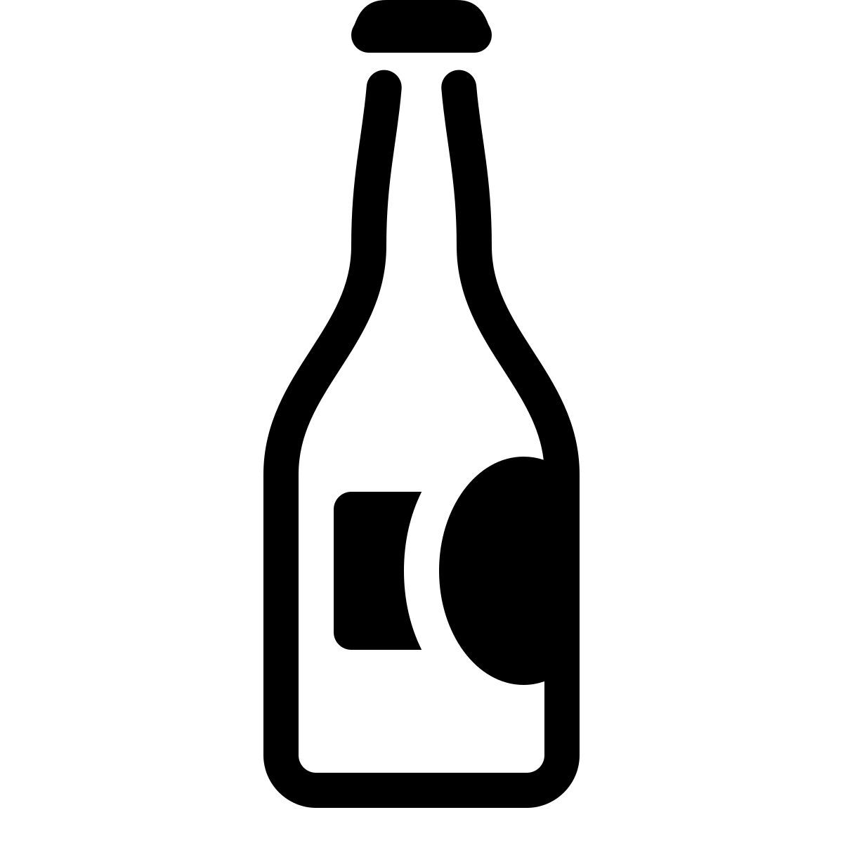 parakeet partial filled style bierflasche icon