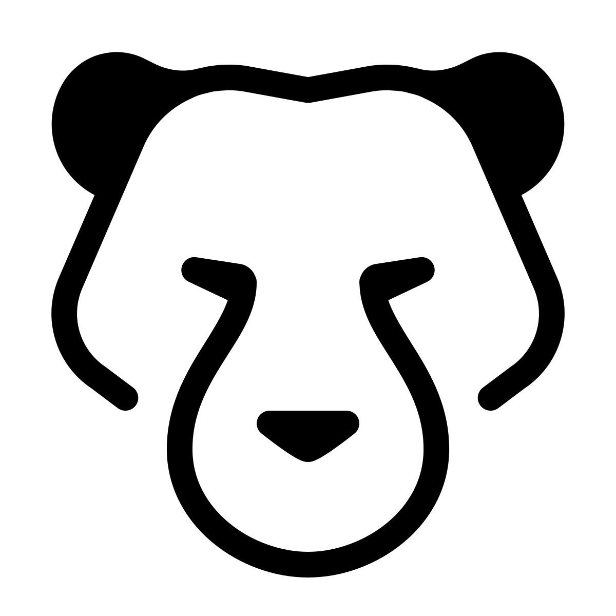parakeet partial filled style black jaguar icon