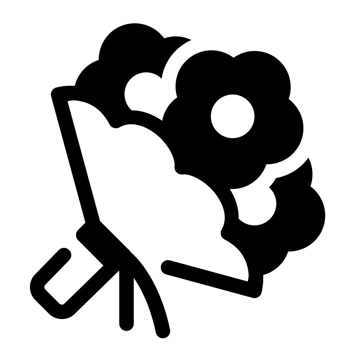 parakeet partial filled style bouquet de la mariée icon